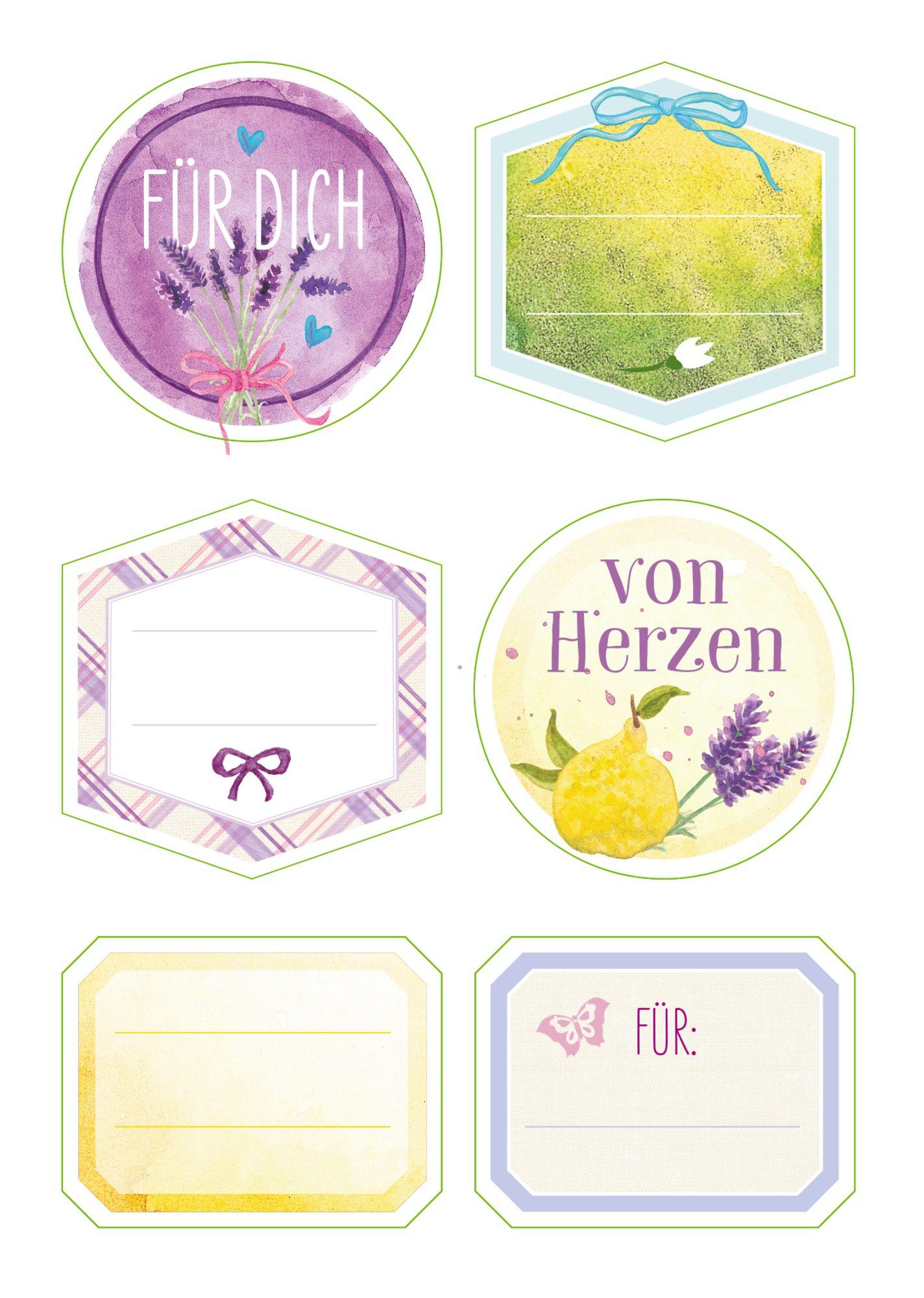 Beispielinhalt (Bild) Küchensticker & Etiketten - Lavendel