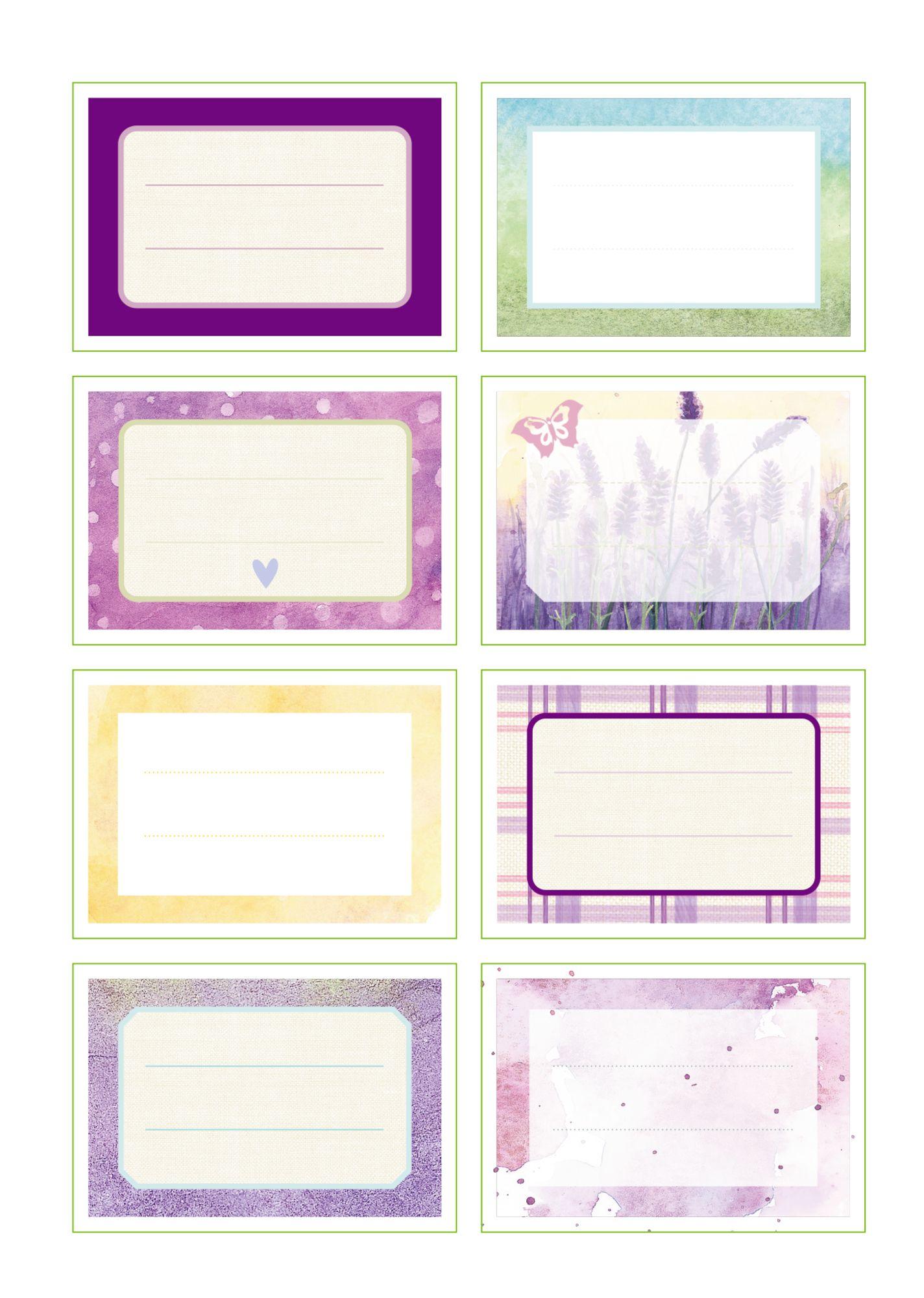 Beispielinhalt (Bild) Küchensticker & Etiketten - Lavendel