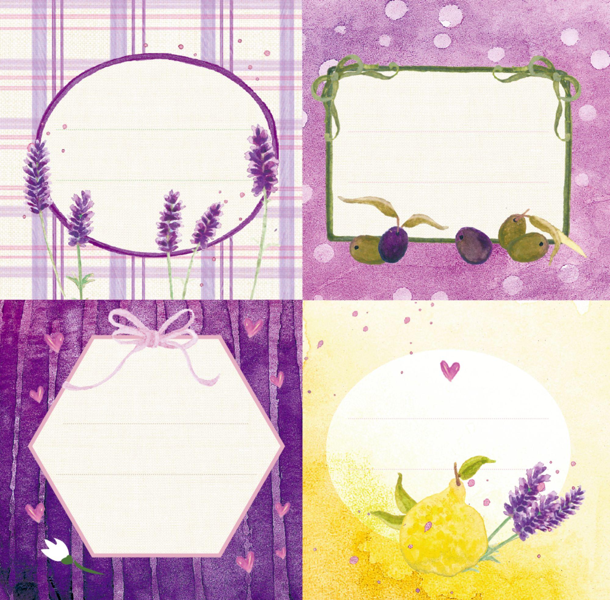 Beispielinhalt (Bild) Küchenetiketten - Lavendel