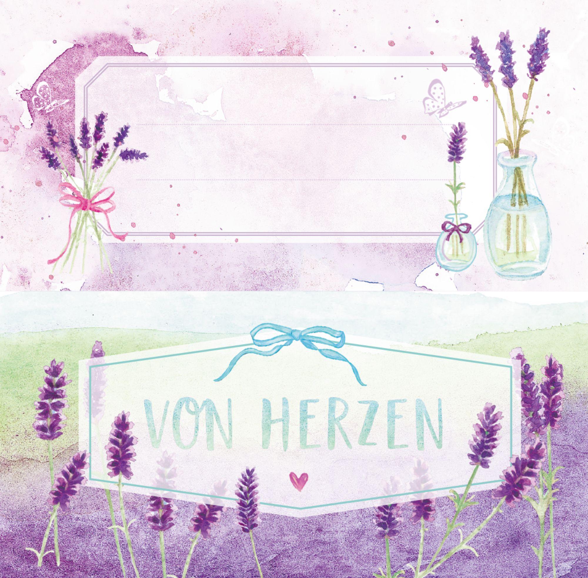 Beispielinhalt (Bild) Küchenetiketten - Lavendel