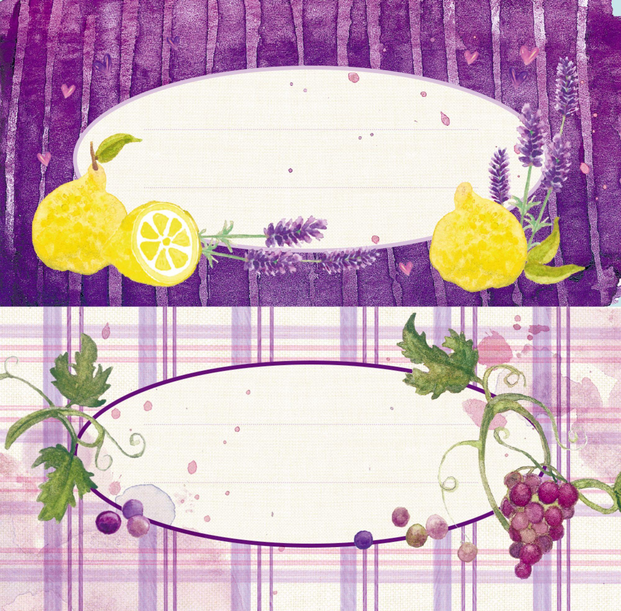 Beispielinhalt (Bild) Küchenetiketten - Lavendel