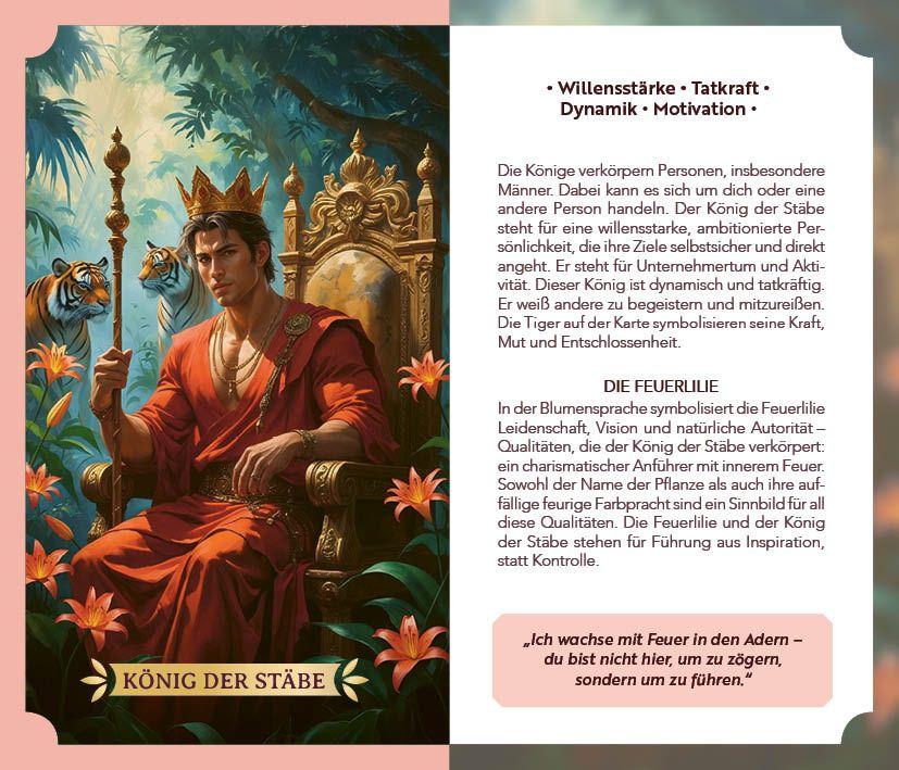 Beispielinhalt (Bild) Tarot-Kartenset: Blütentarot | Verbinde die archetypische Energie der Tarot-Karten mit jahrhundertealtem Blumenwissen