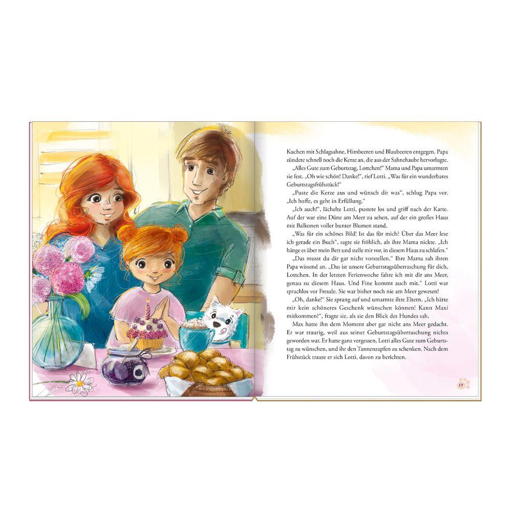 Beispielinhalt (Bild) TRÖTSCH - Geschichtenbuch Lotti, die kleine Tierärztin - Eine Überraschung zum Geburtstag