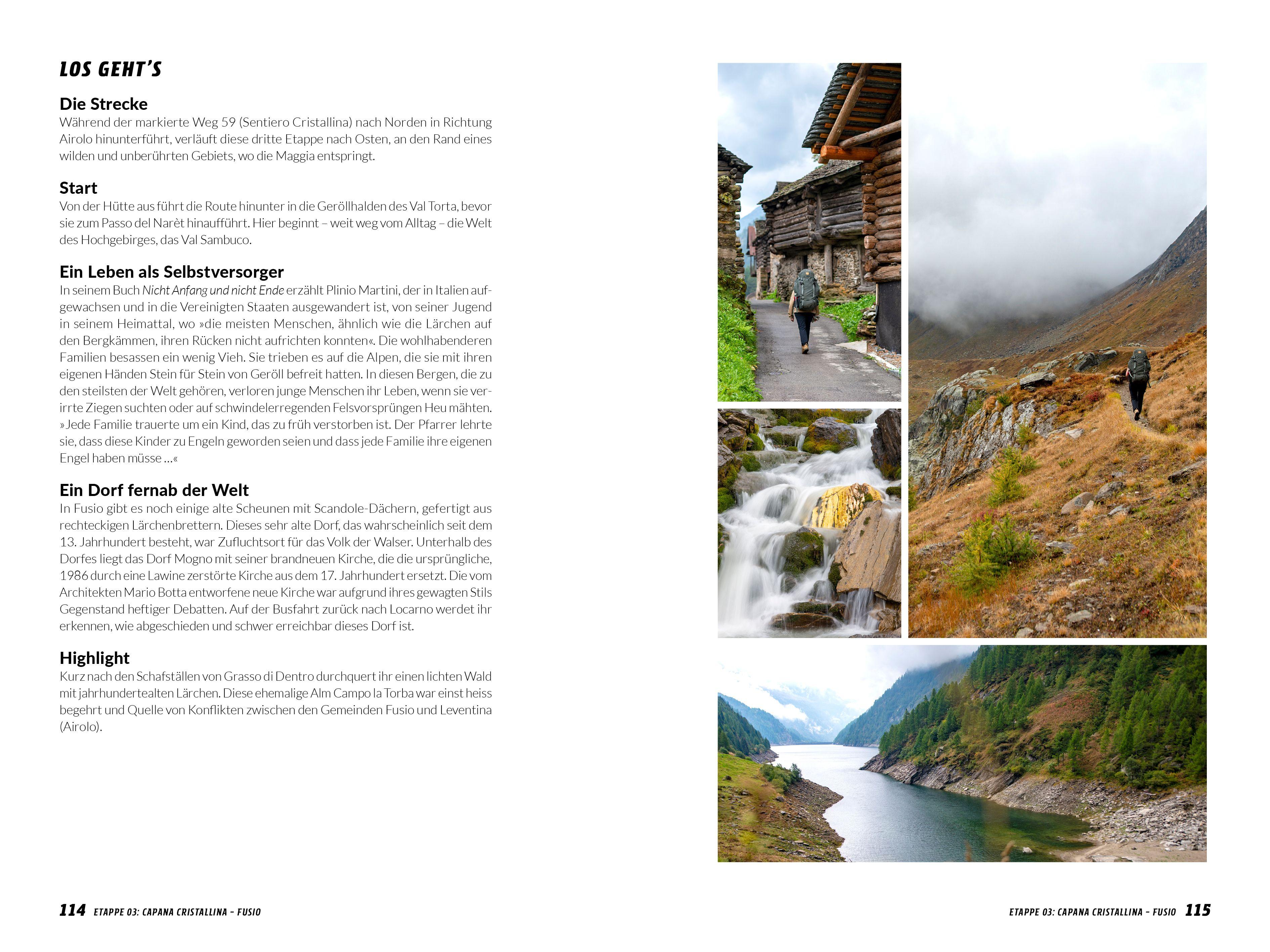 Beispielinhalt (Bild) Trekking in den Schweizer Alpen