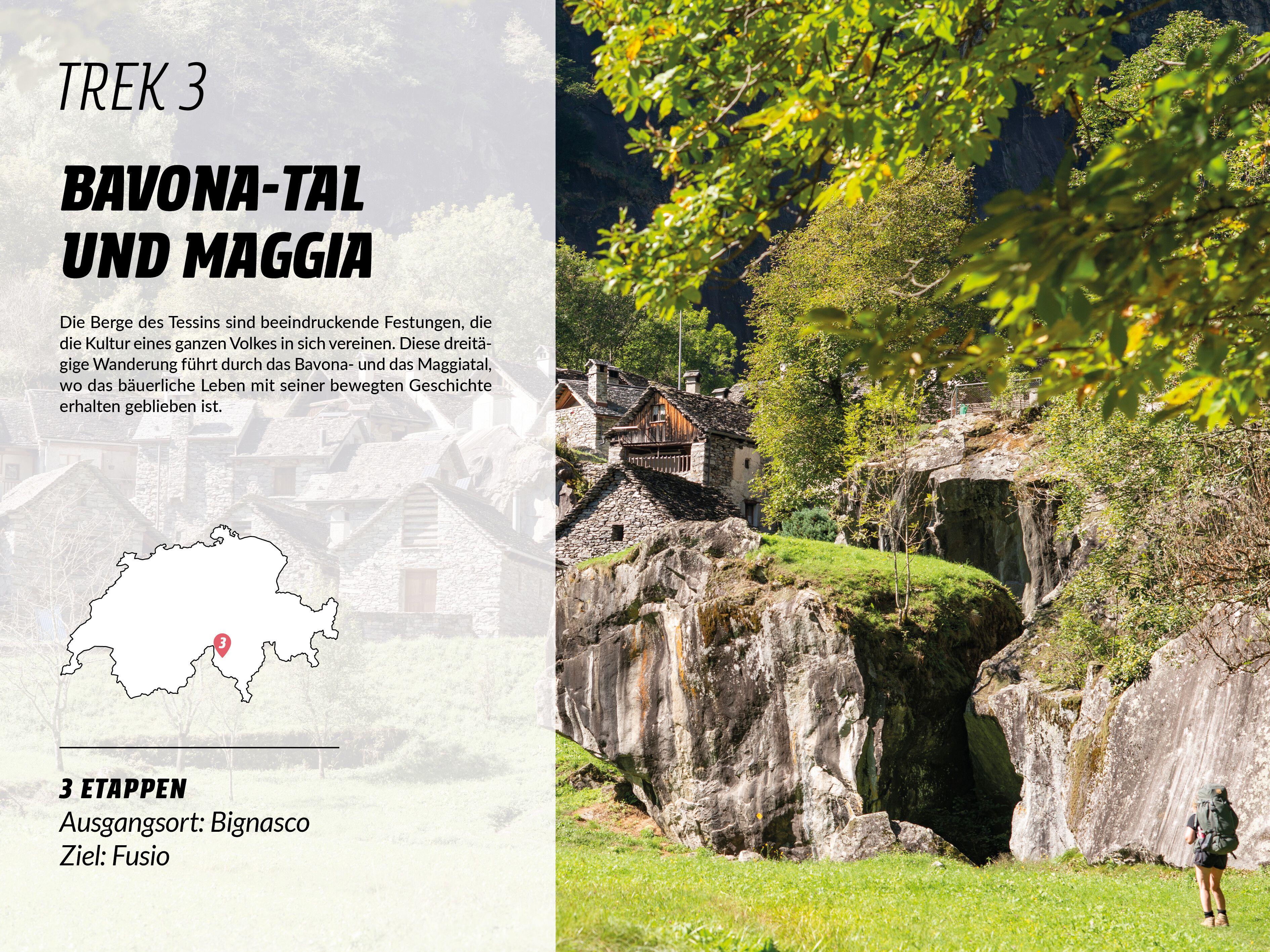 Beispielinhalt (Bild) Trekking in den Schweizer Alpen