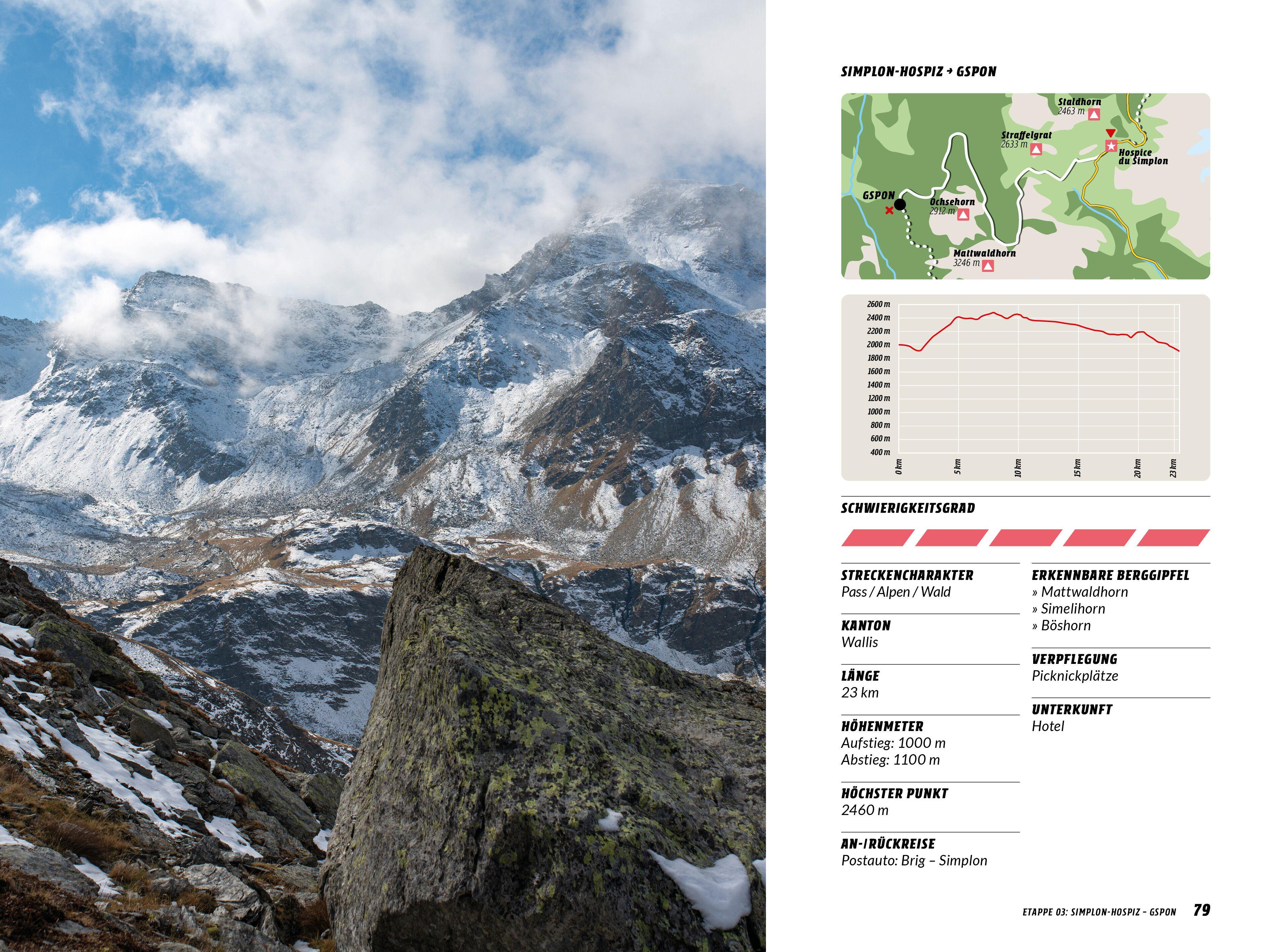 Beispielinhalt (Bild) Trekking in den Schweizer Alpen