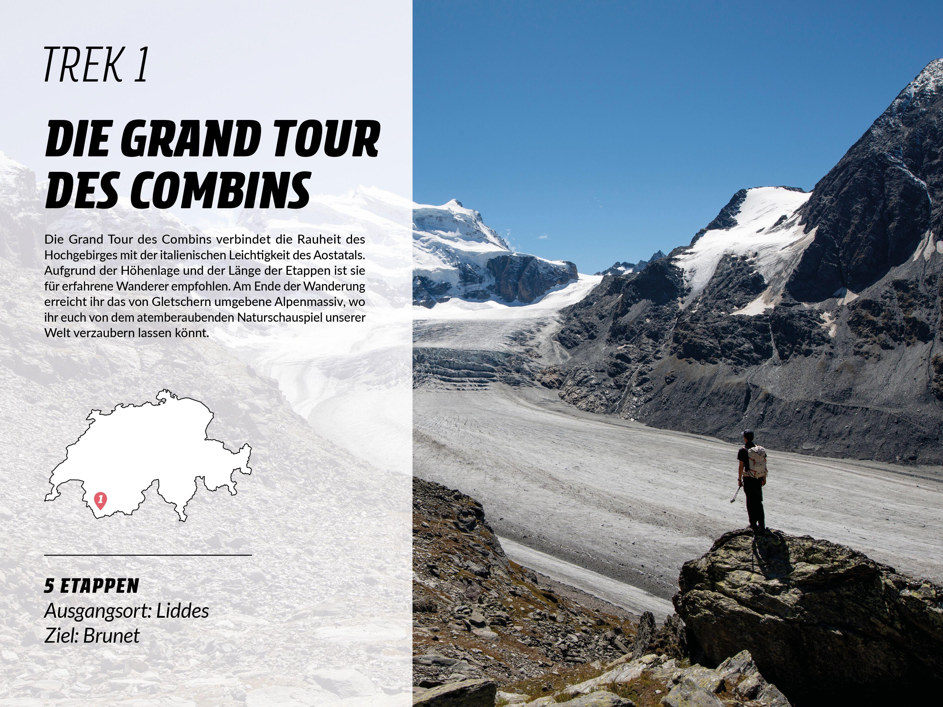 Beispielinhalt (Bild) Trekking in den Schweizer Alpen