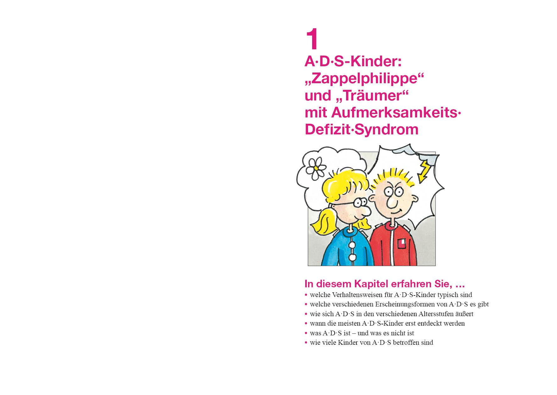 Beispielinhalt (Bild) Das A. D. S.-Buch. Aufmerksamkeits-Defizit-Syndrom