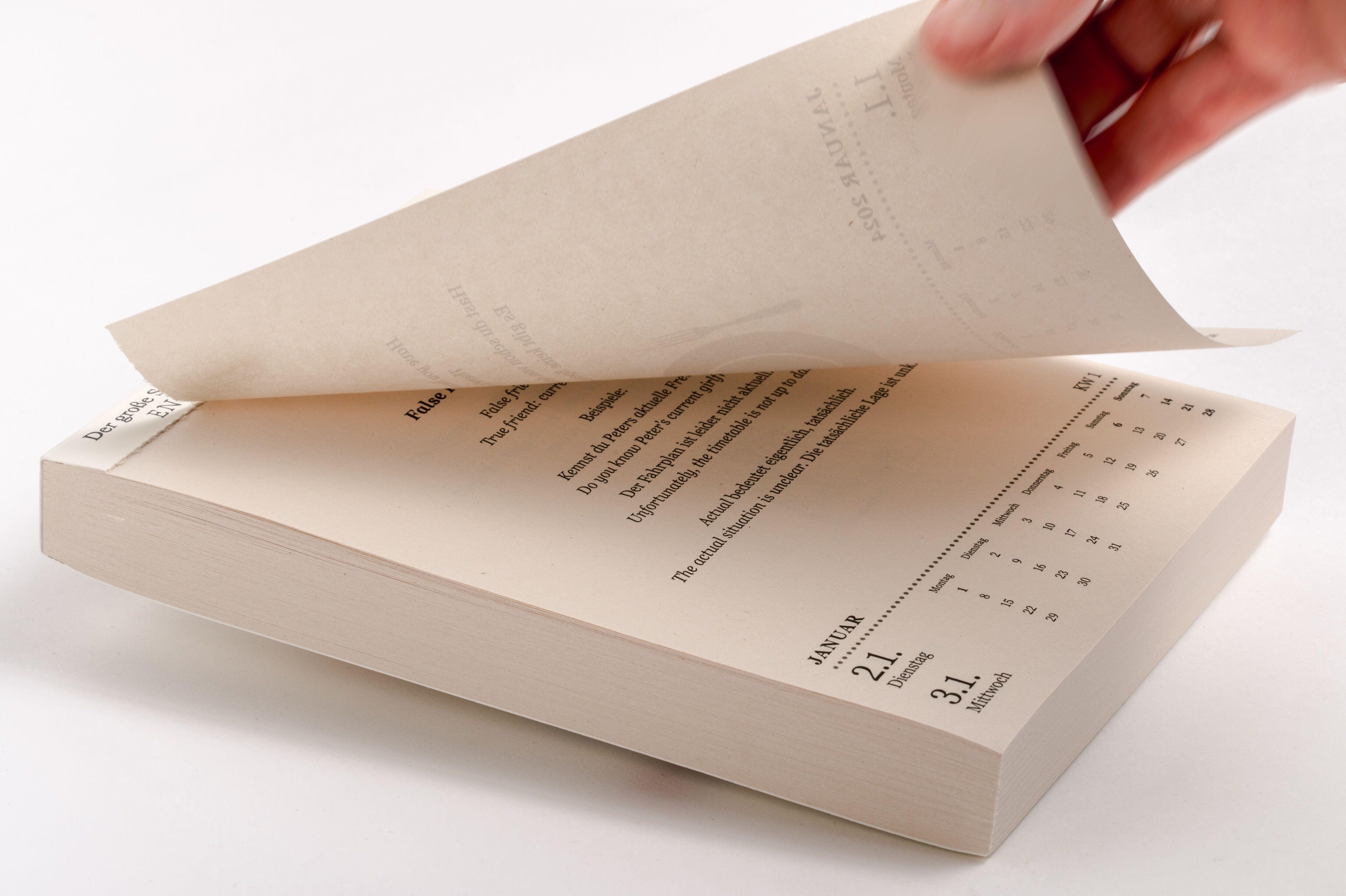 Beispielinhalt (Bild) Der große Sprachkalender Englisch 2027