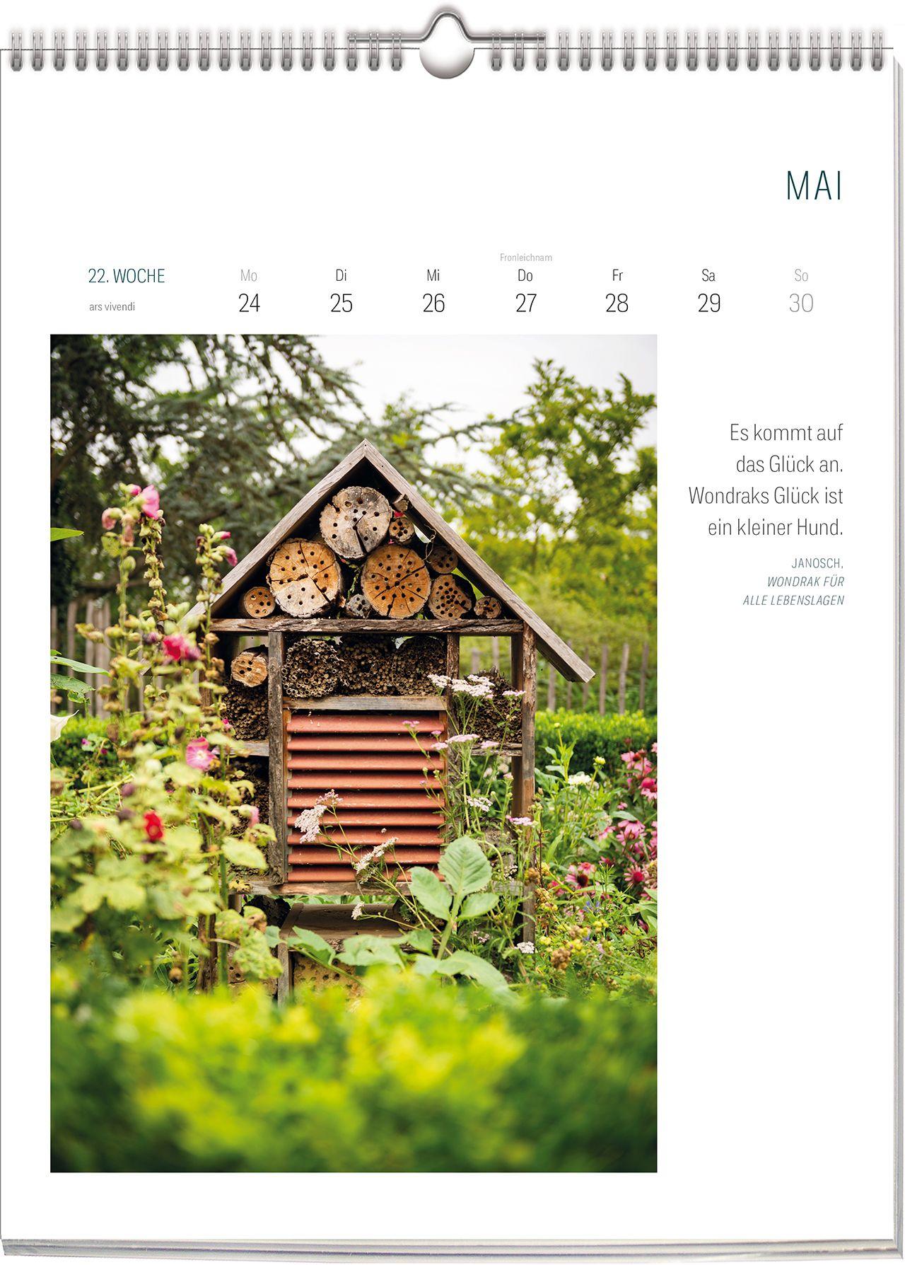 Beispielinhalt (Bild) Literarischer Kalender - Bienen & Schmetterlinge 2027