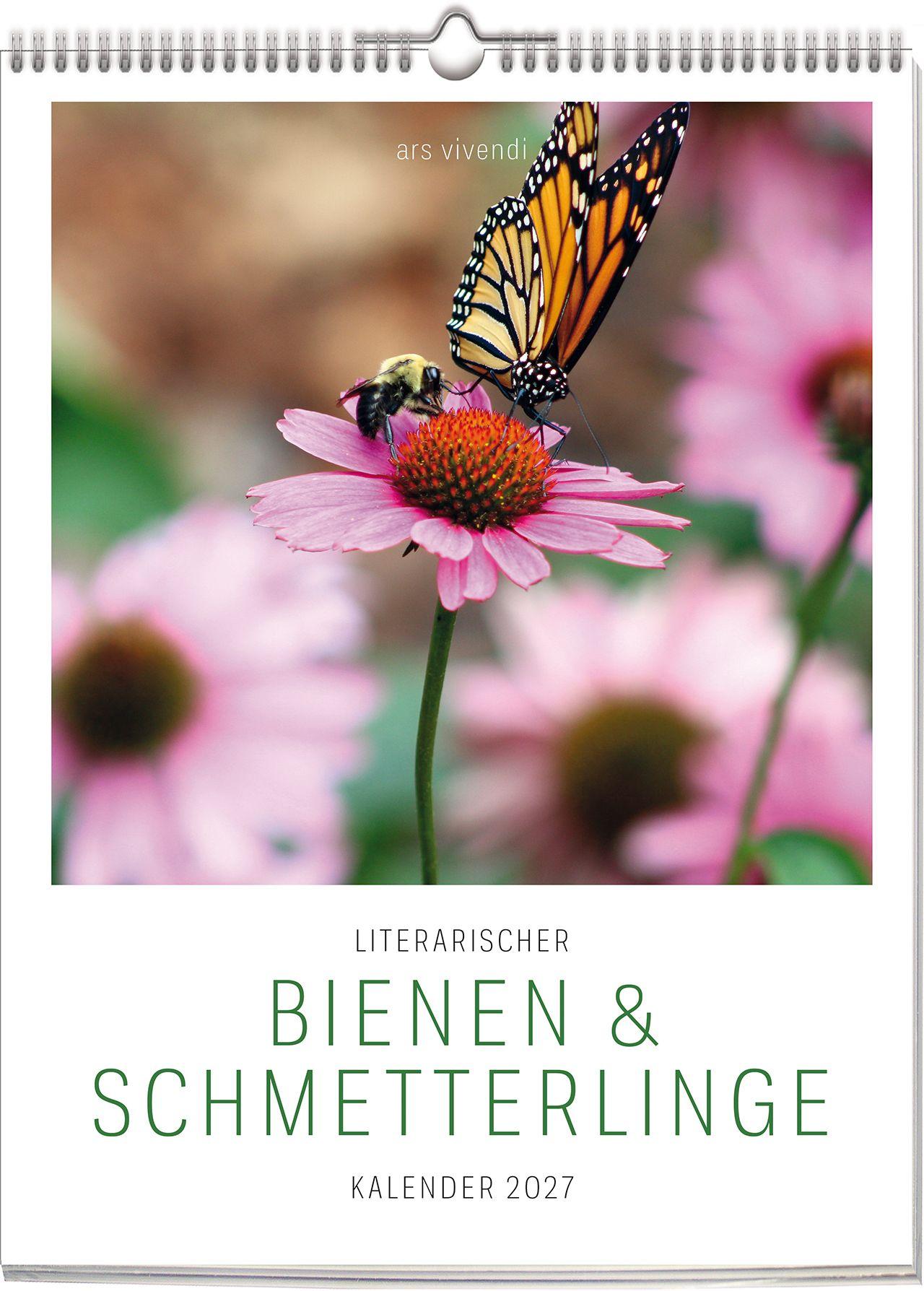 Vorderes Coverbild Literarischer Kalender - Bienen & Schmetterlinge 2027
