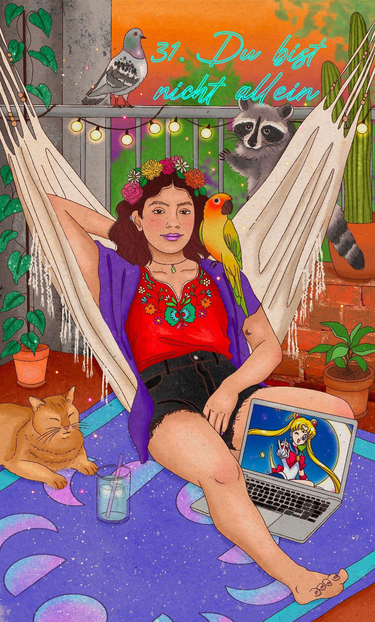 Beispielinhalt (Bild) Daily Witch Orakel - 32 Orakelkarten & 48-seitiges Booklet - Hexenstarter-Set (DE)