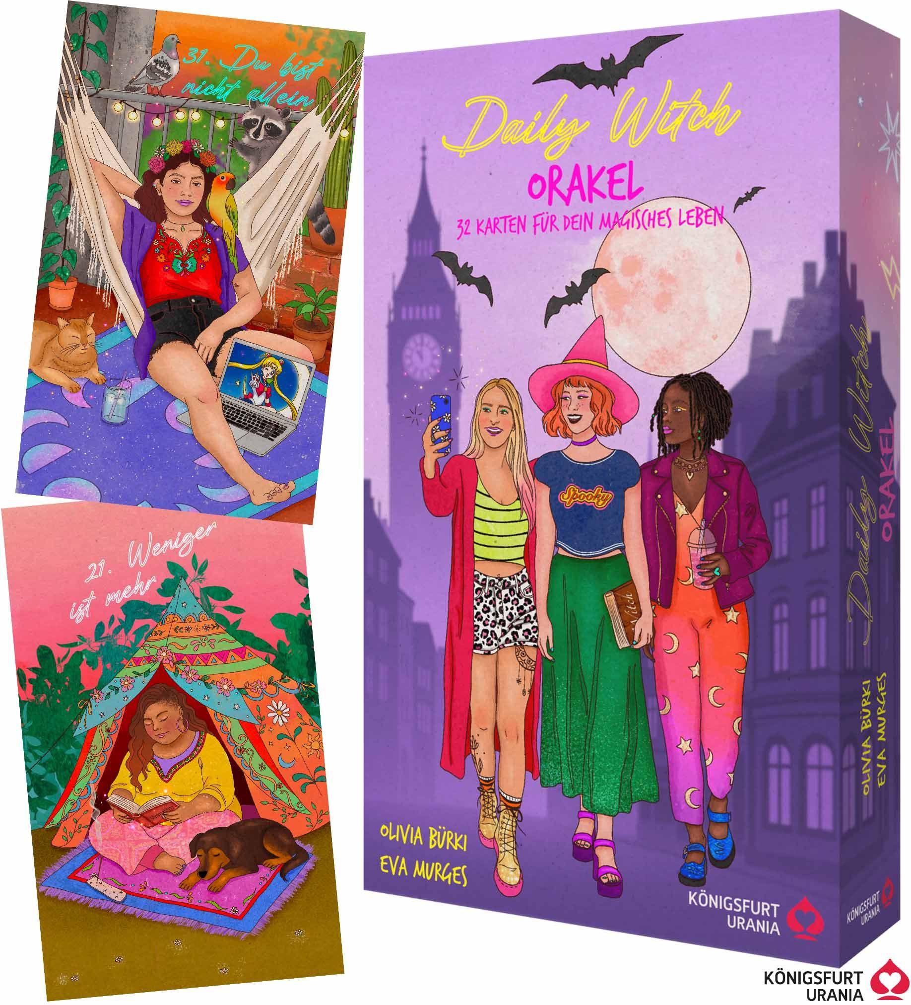 Vorderes Coverbild Daily Witch Orakel - 32 Orakelkarten & 48-seitiges Booklet - Hexenstarter-Set (DE)