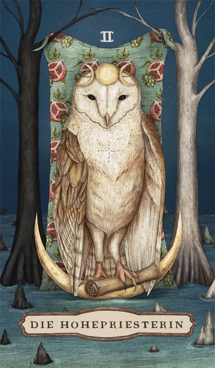 Beispielinhalt (Bild) Woodland Wardens Tarot - Set mit Booklet u. 78 Karten