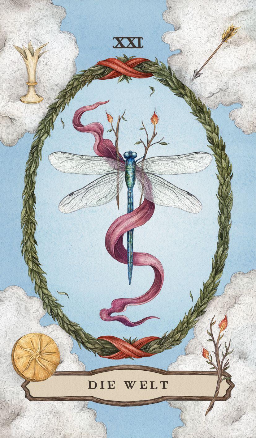 Beispielinhalt (Bild) Woodland Wardens Tarot - Set mit Booklet u. 78 Karten