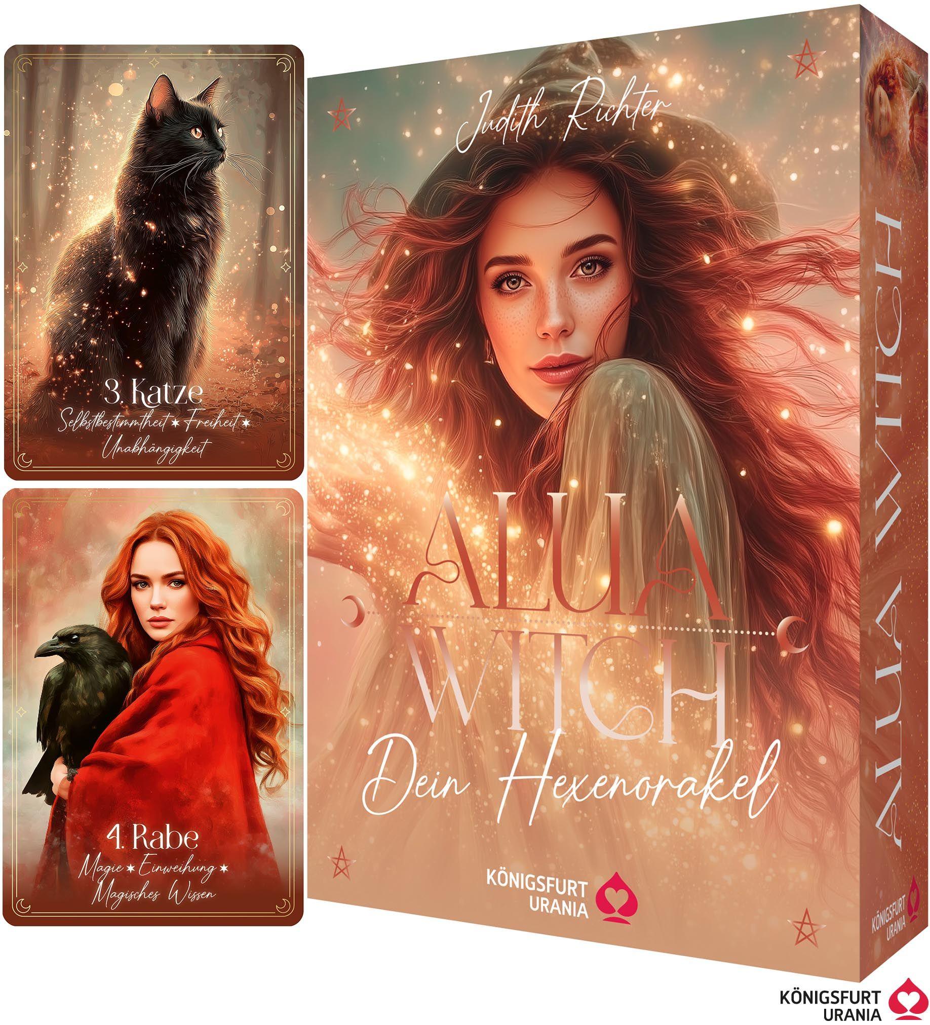 Vorderes Coverbild Alua Witch - Dein Hexenorakel - 40 Orakelkarten-96-seitiges Booklet