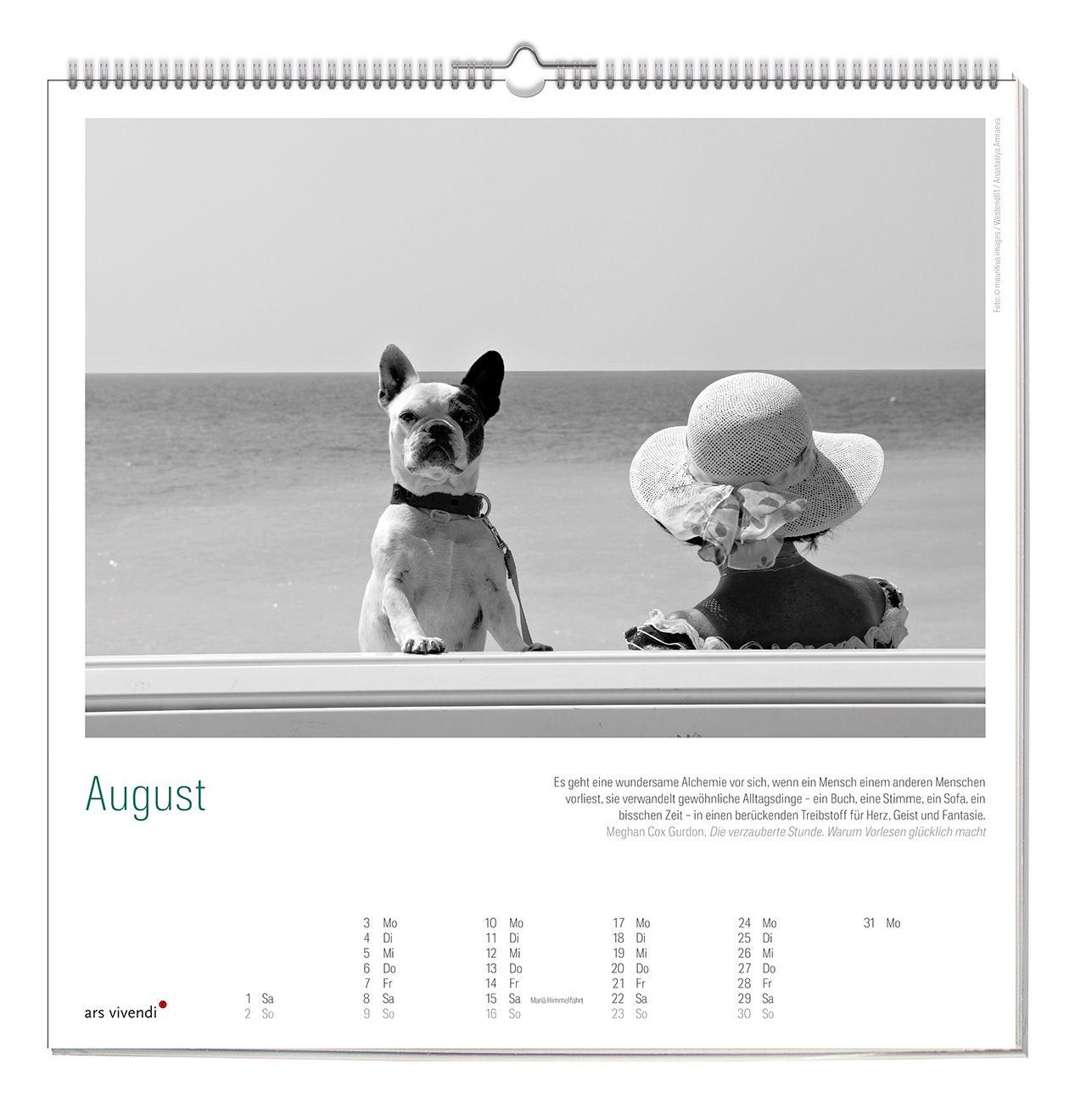 Beispielinhalt (Bild) Der literarische Hunde Kalender 2027