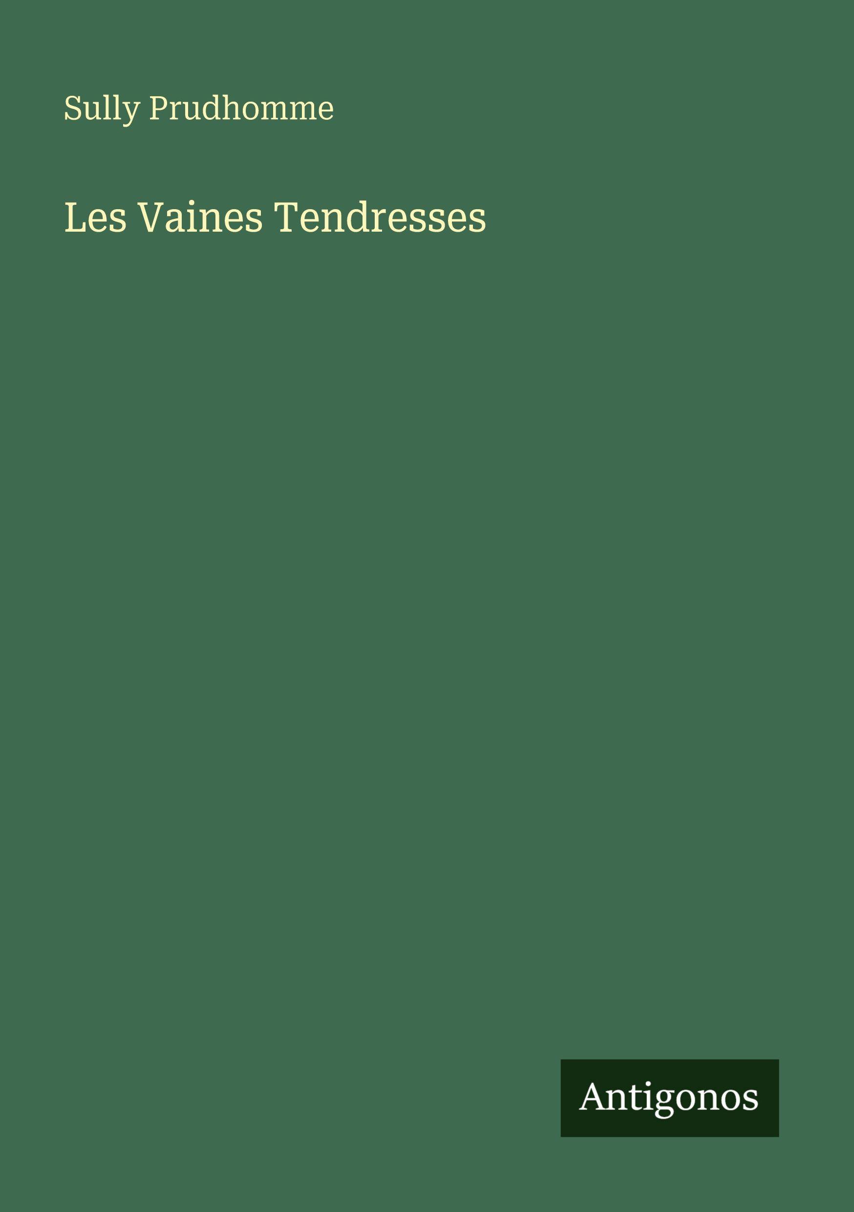 Vorderes Coverbild Les Vaines Tendresses
