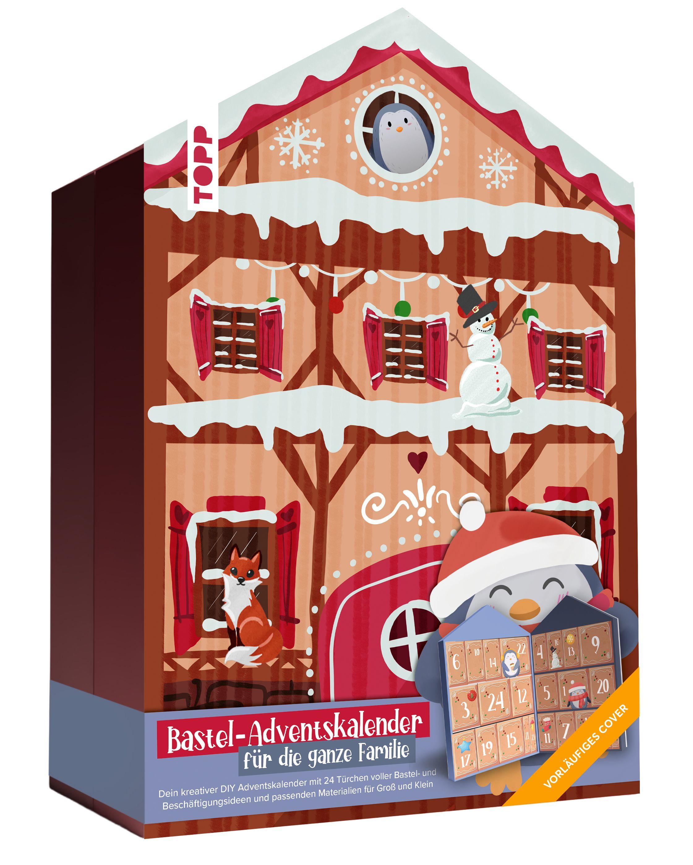 Vorderes Coverbild Bastel-Adventskalender für die ganze Familie - Dein kreativer DIY Adventskalender mit 24 Türchen voller Bastel- und Beschäftigungsideen