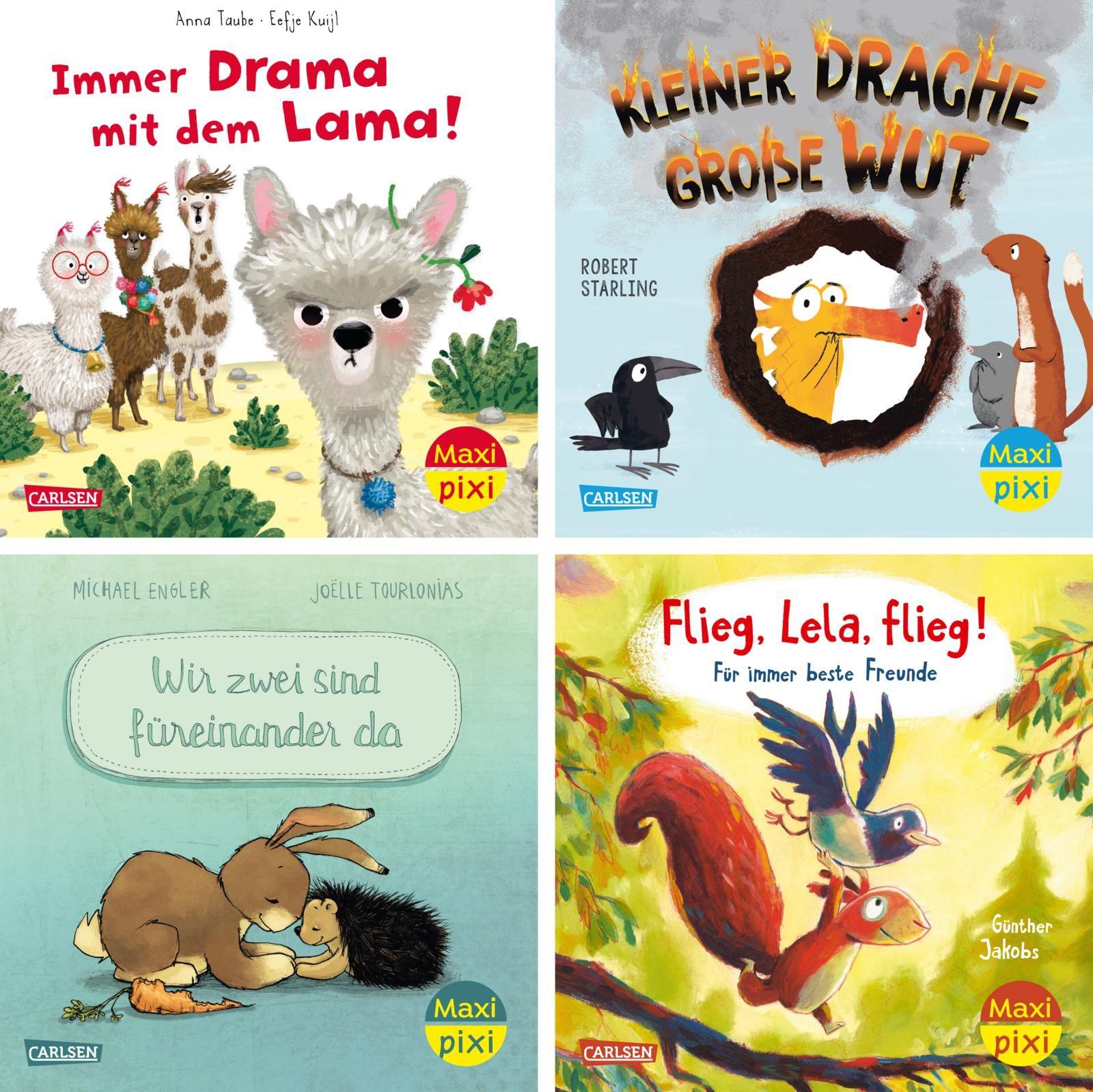 Vorderes Coverbild Maxi-Pixi-4er-Set 126: Kleine Tiere - große Gefühle (4x1 Exemplar)