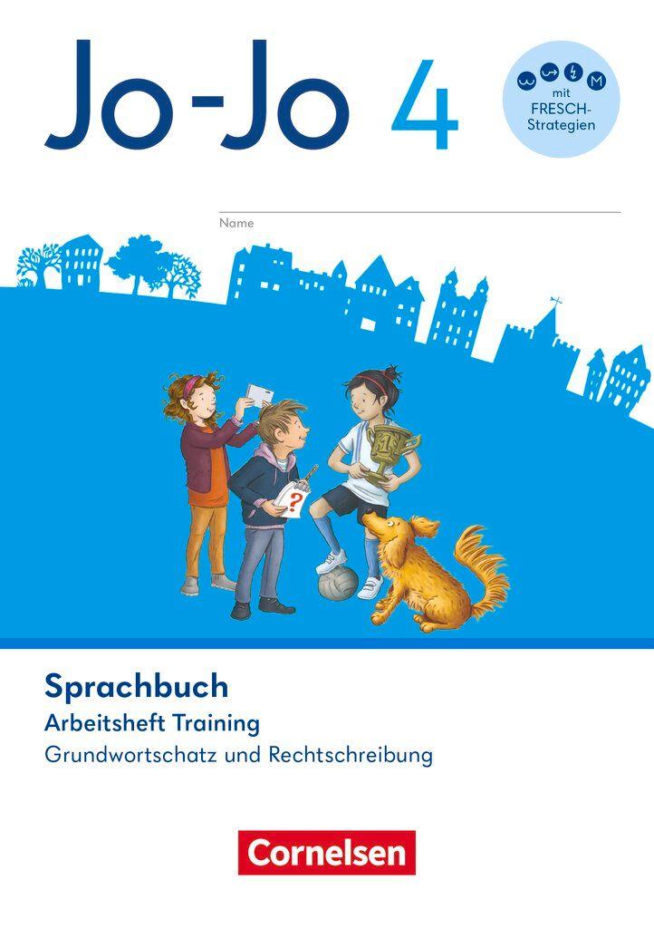 Vorderes Coverbild Jo-Jo Sprachbuch 4. Schuljahr - Allgemeine Ausgabe 2024 - Arbeitsheft Training - Grundwortschatz und Rechtschreibung