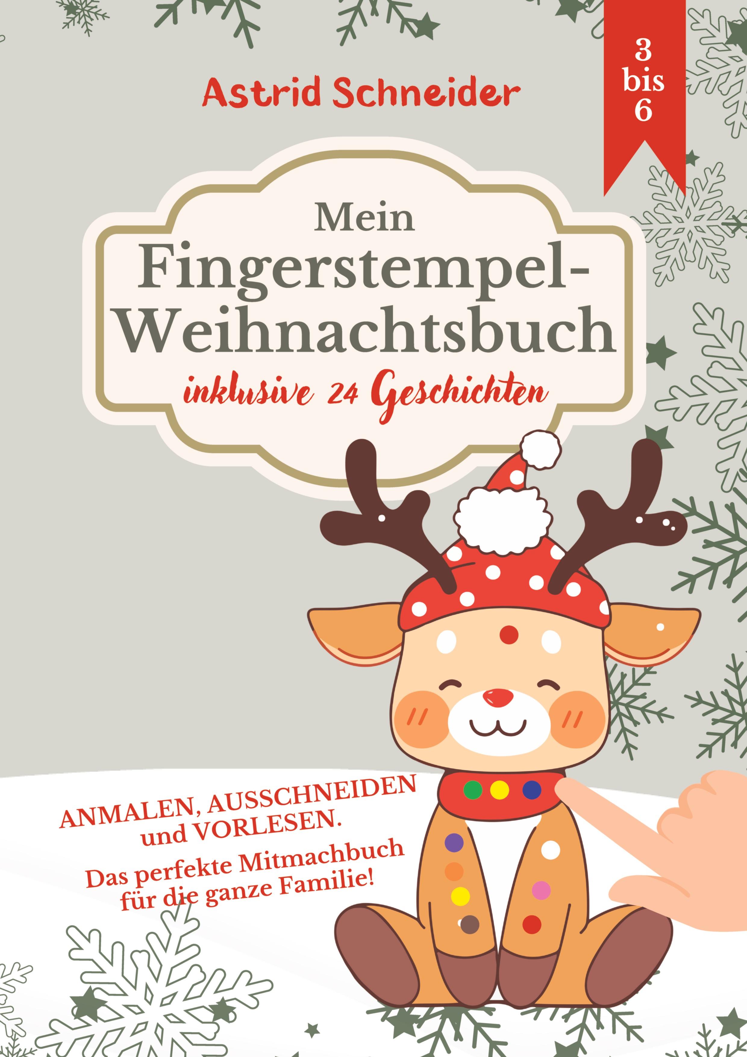 Vorderes Coverbild Mein Fingerstempel-Weihnachtsbuch: