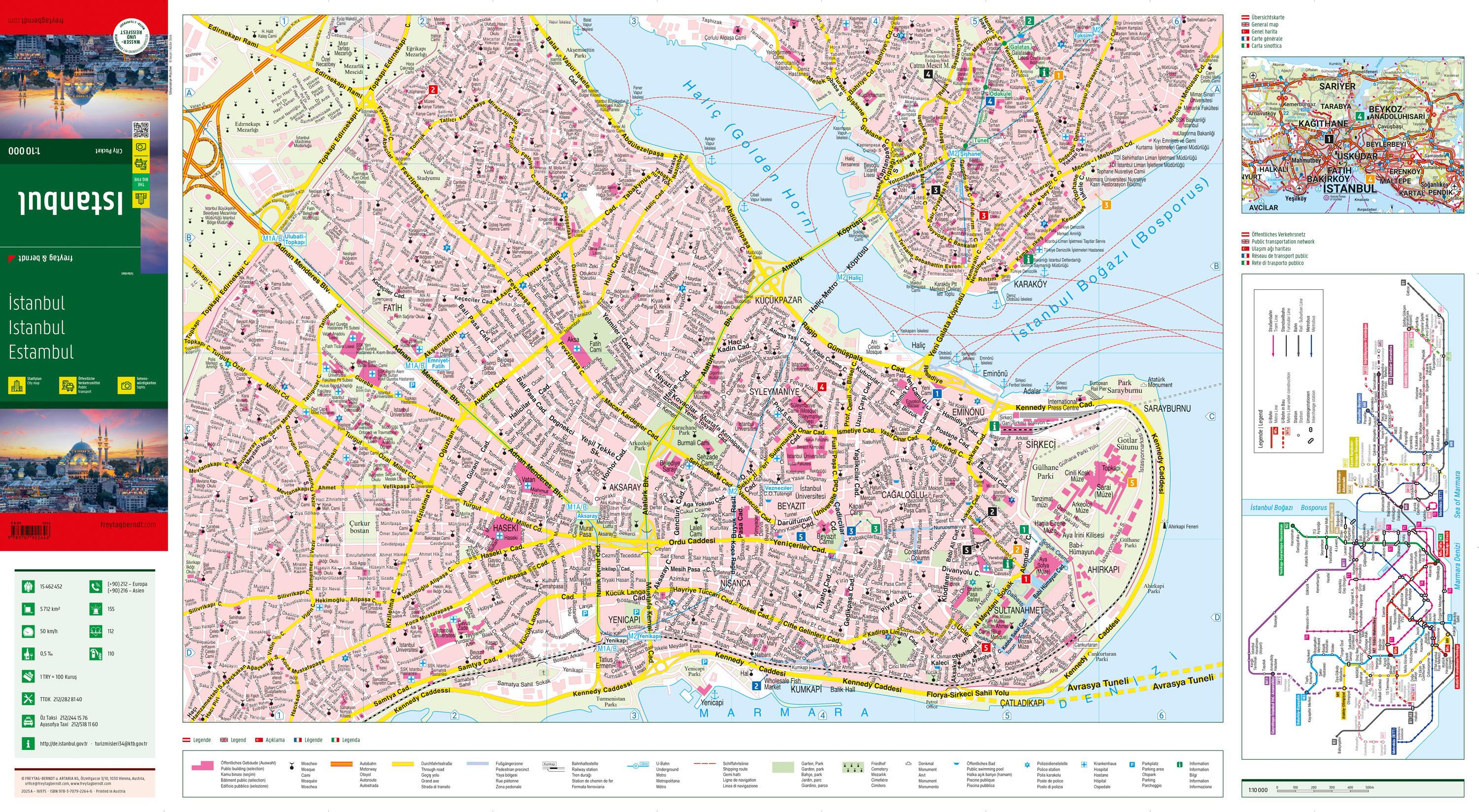 Beispielinhalt (Bild) Istanbul, Stadtplan 1:10.000, freytag & berndt