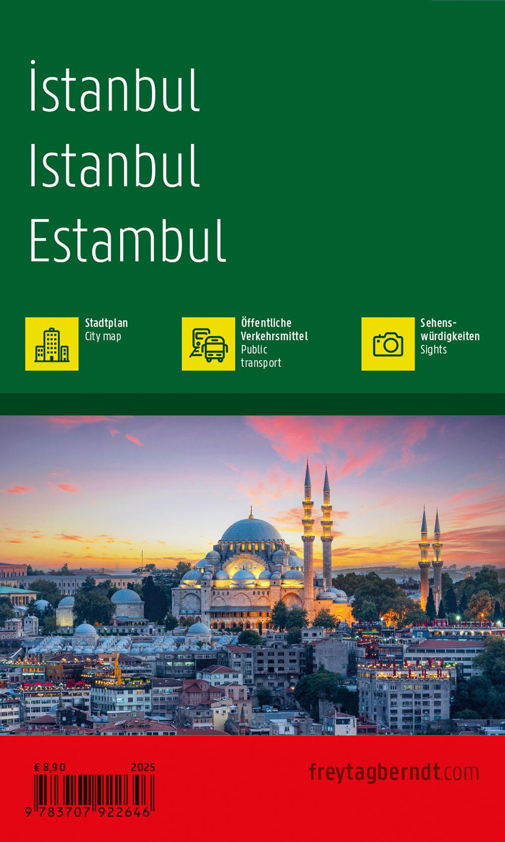 Rückseitencover Istanbul, Stadtplan 1:10.000, freytag & berndt