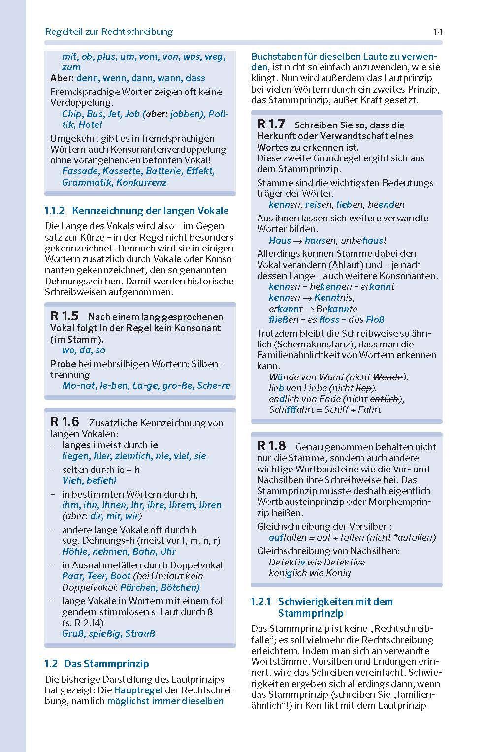 Beispielinhalt (Bild) PONS Das große Schulwörterbuch Deutsch