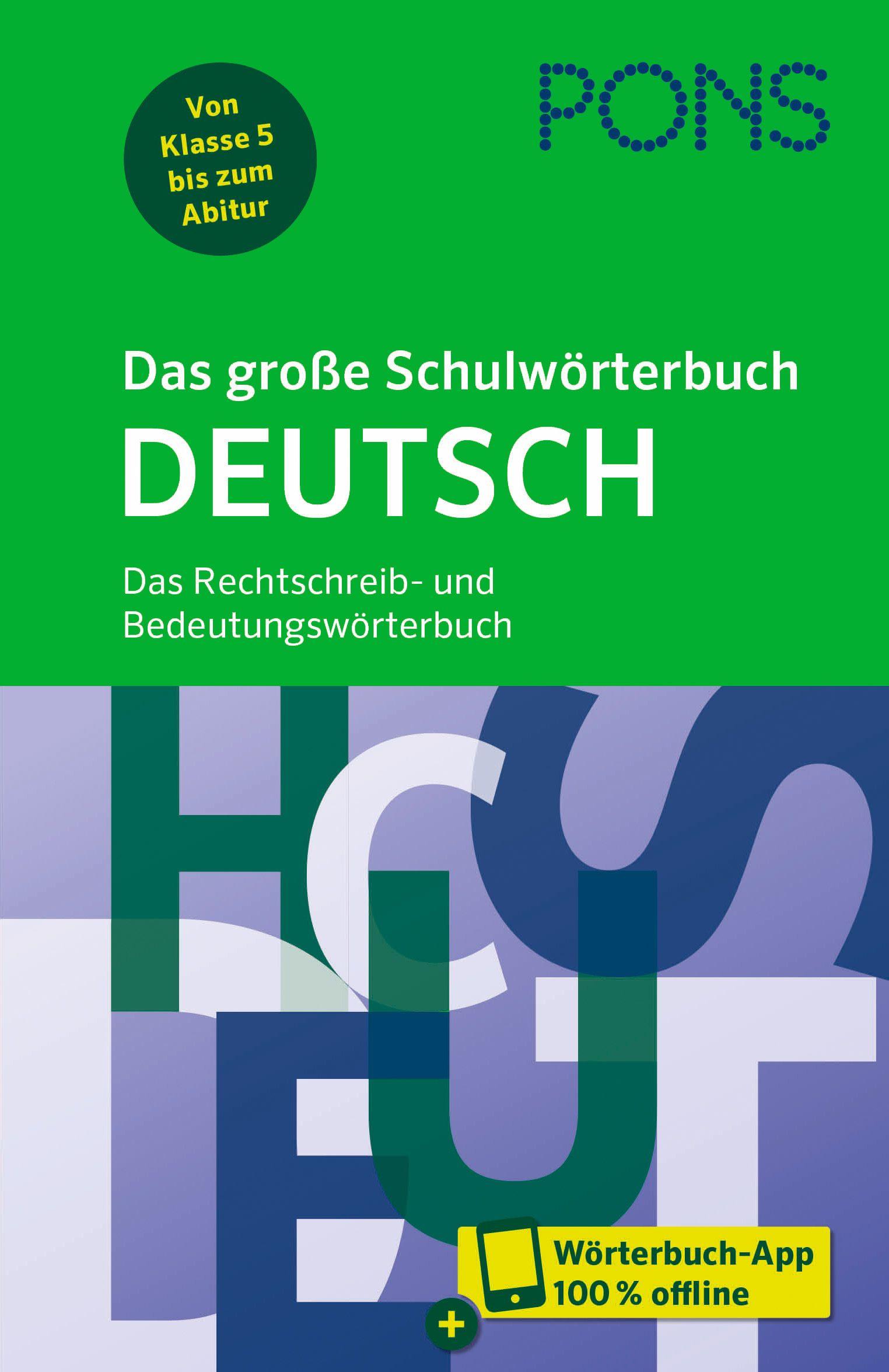 Vorderes Coverbild PONS Das große Schulwörterbuch Deutsch