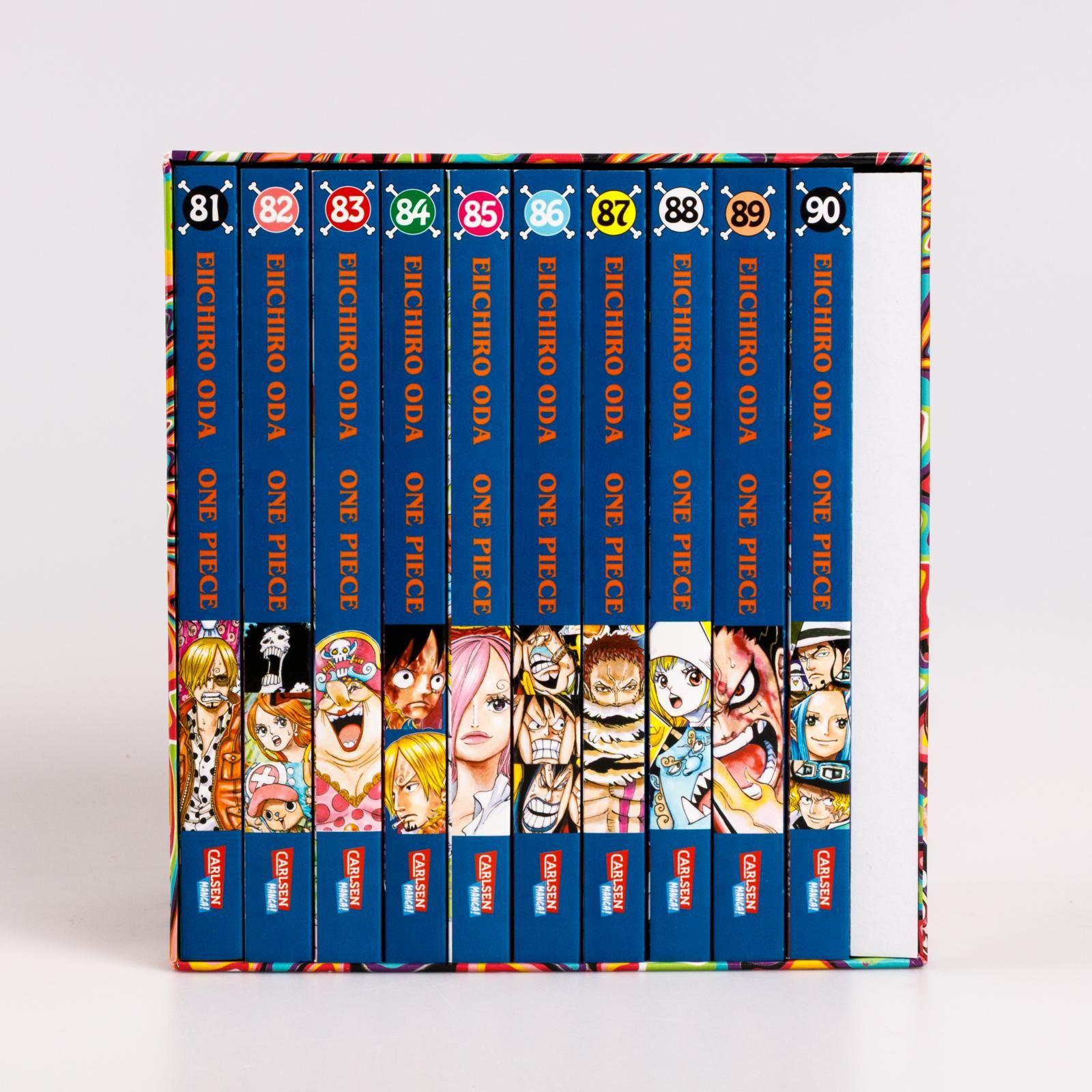 Beispielinhalt (Bild) One Piece Sammelschuber 9: Whole Cake Island (inklusive Band 81-90)