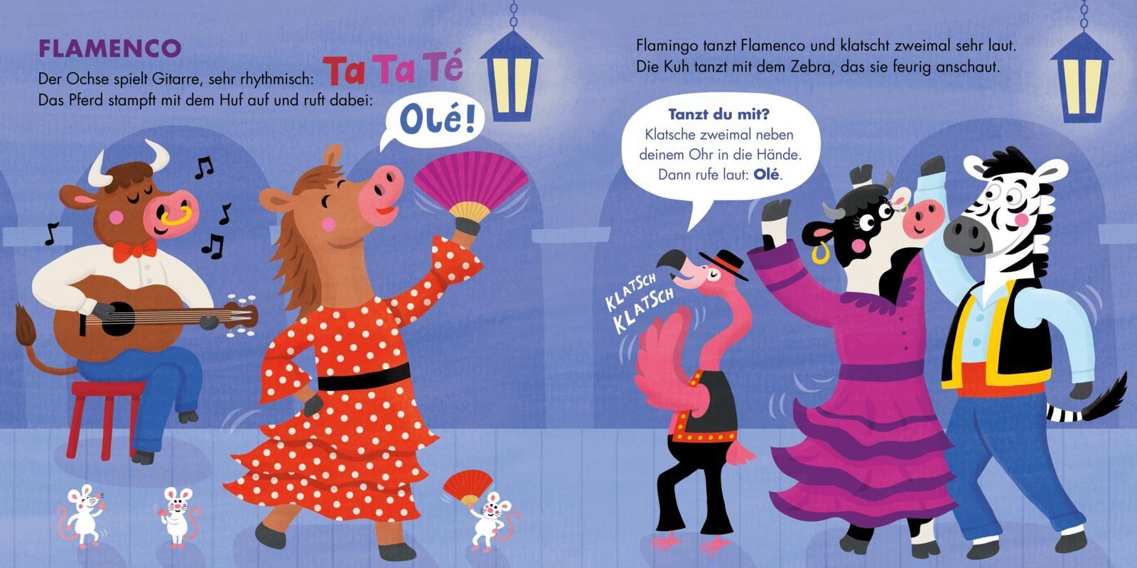 Beispielinhalt (Bild) Hör mal (Soundbuch): Musik zum Tanzen und Toben