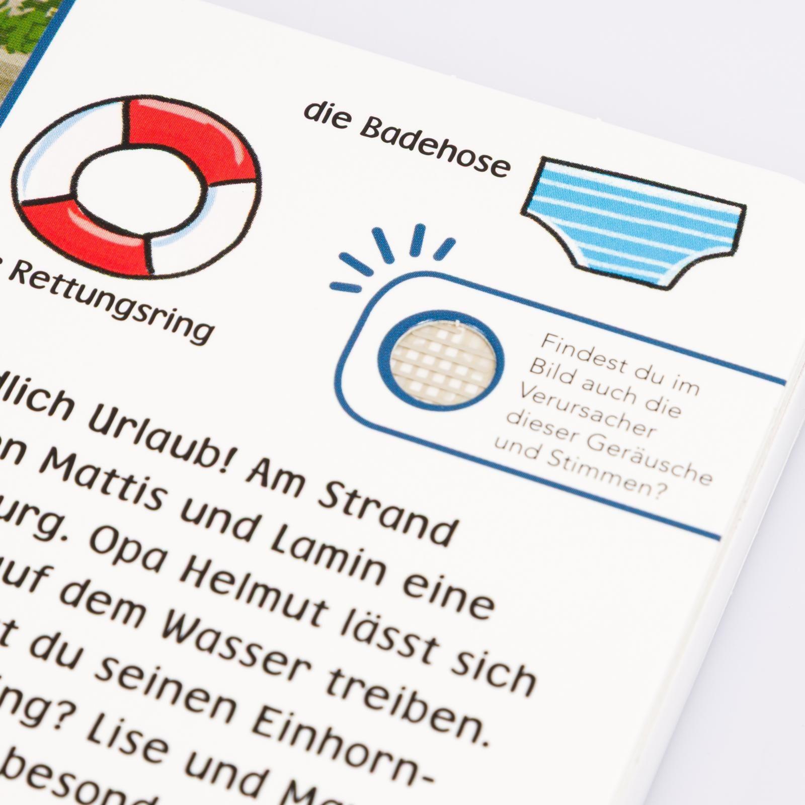 Beispielinhalt (Bild) Hör mal (Soundbuch): Wimmelbuch: Wir machen Urlaub