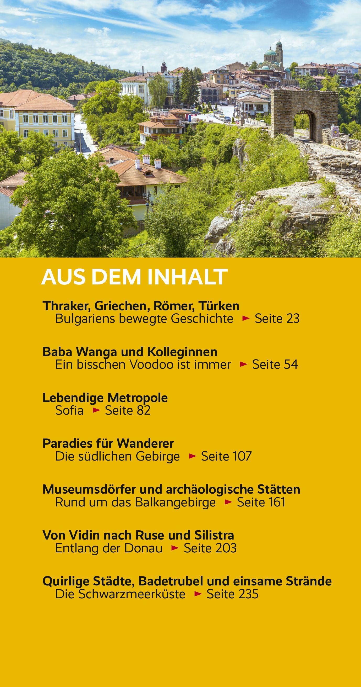 Beispielinhalt (Bild) TRESCHER Reiseführer Bulgarien