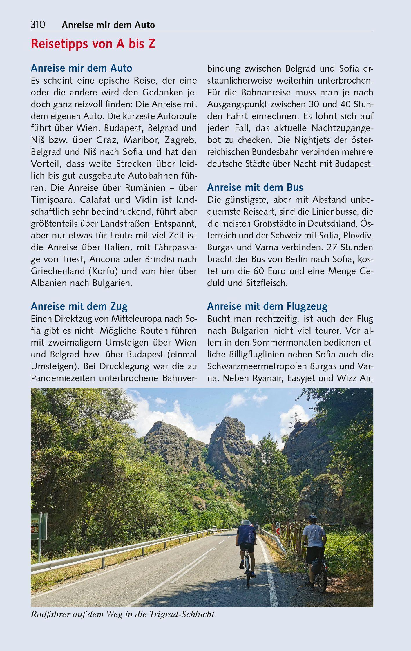 Beispielinhalt (Bild) TRESCHER Reiseführer Bulgarien