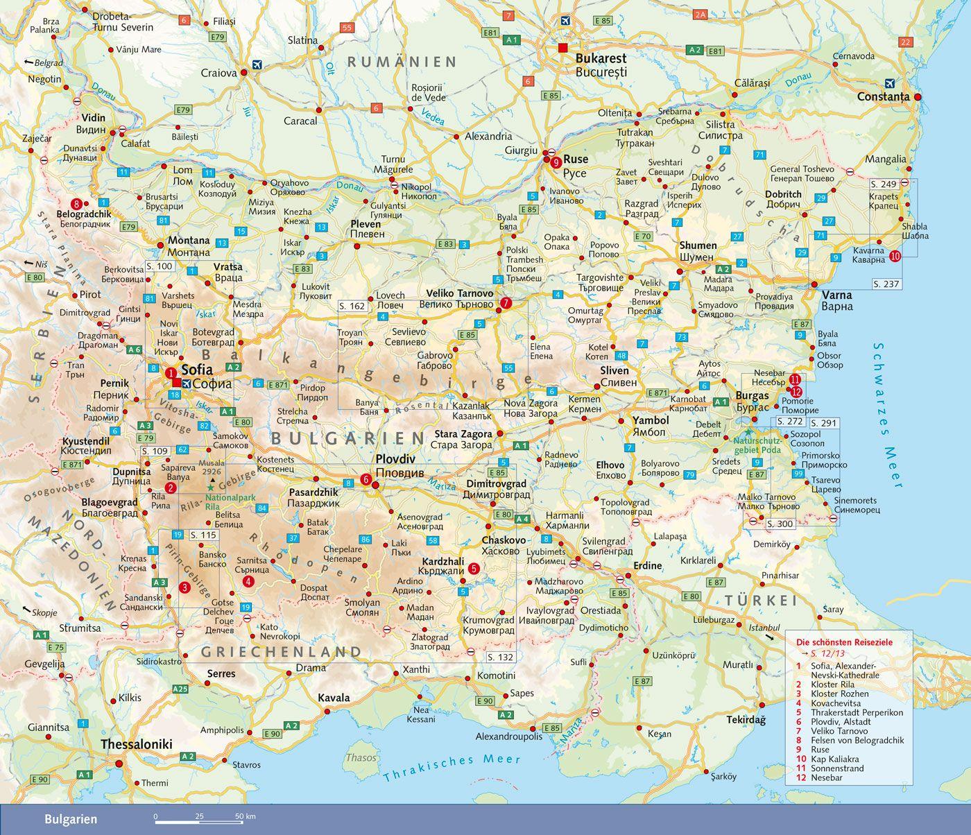 Beispielinhalt (Bild) TRESCHER Reiseführer Bulgarien