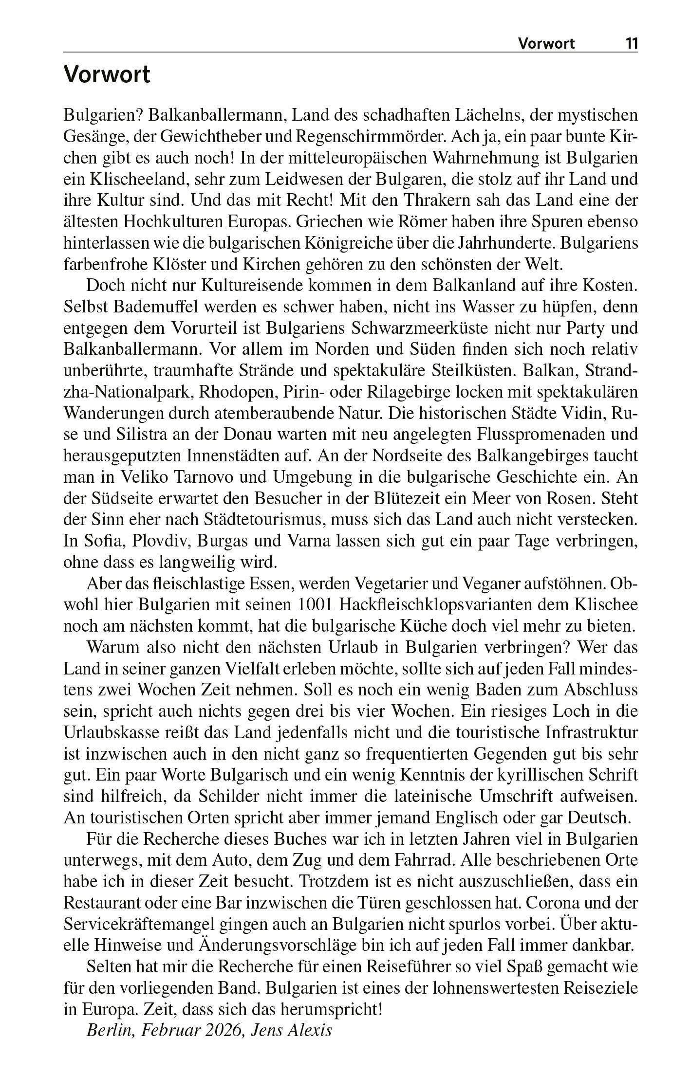 Beispielinhalt (Bild) TRESCHER Reiseführer Bulgarien