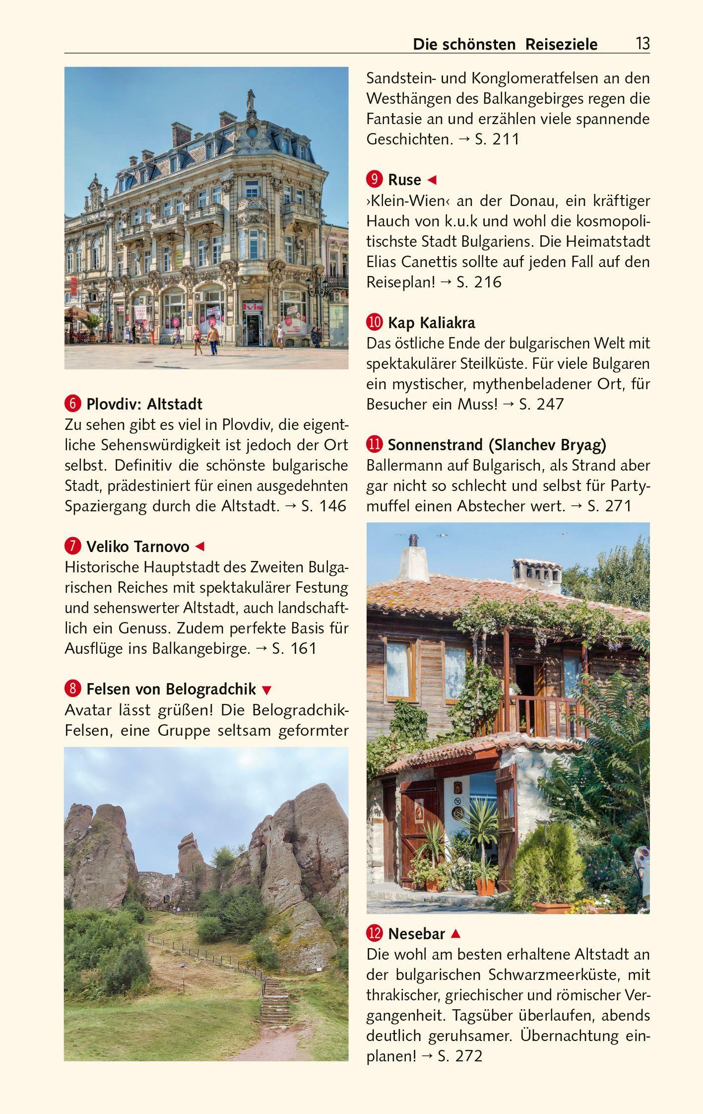 Beispielinhalt (Bild) TRESCHER Reiseführer Bulgarien