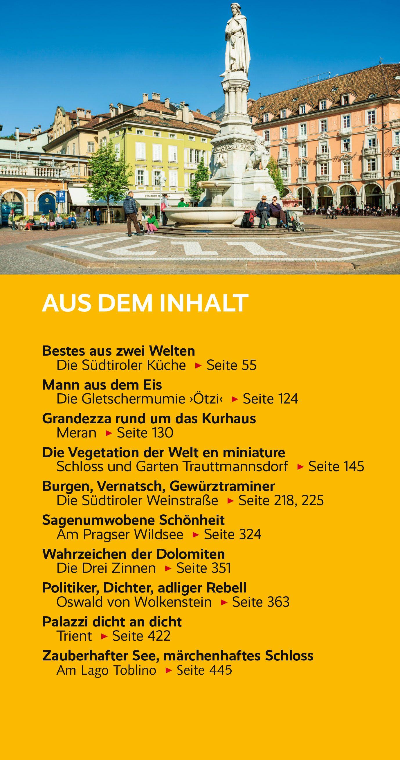 Beispielinhalt (Bild) TRESCHER Reiseführer Südtirol und Trentino