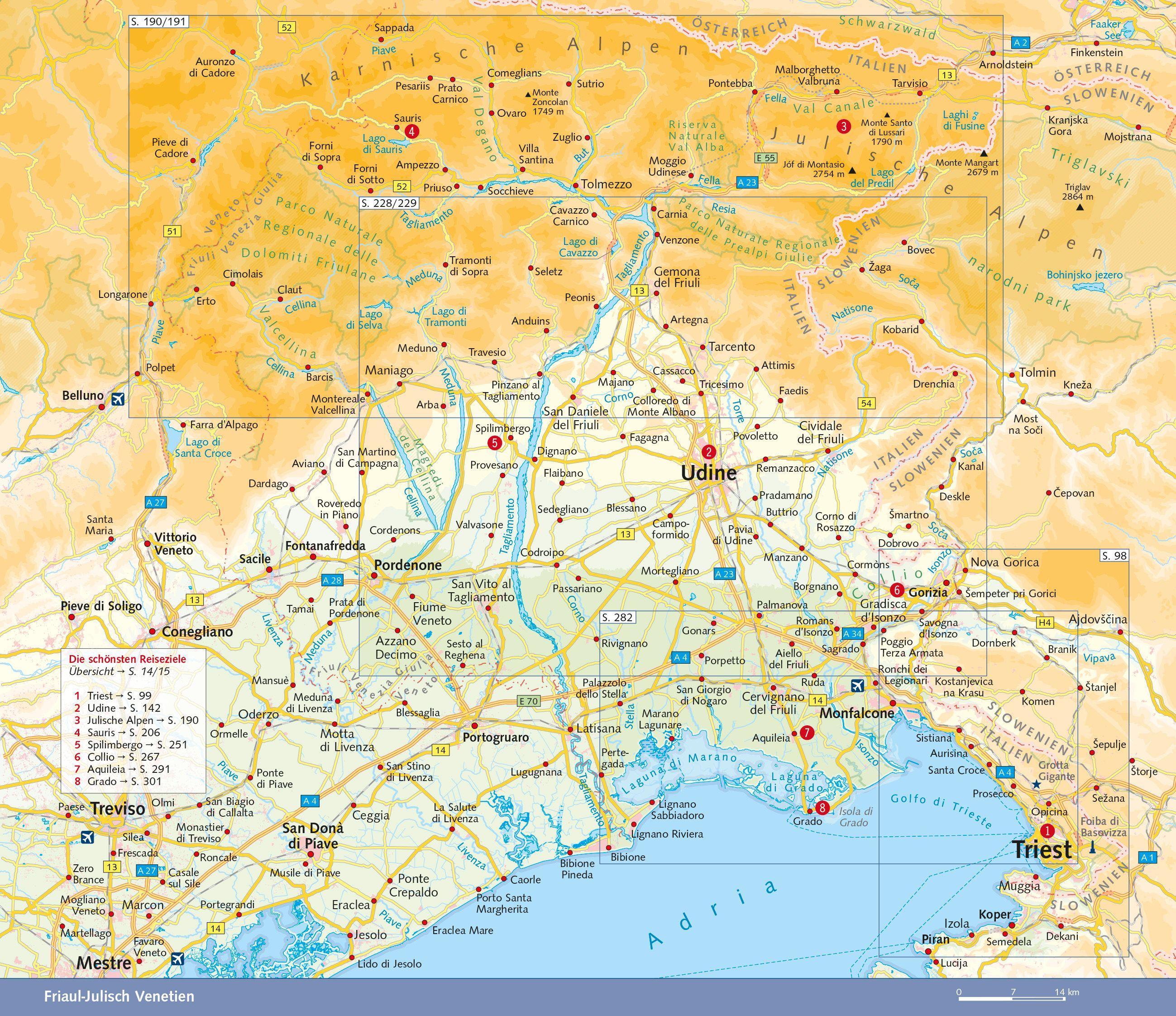 Beispielinhalt (Bild) TRESCHER Reiseführer Friaul - Julisch Venetien