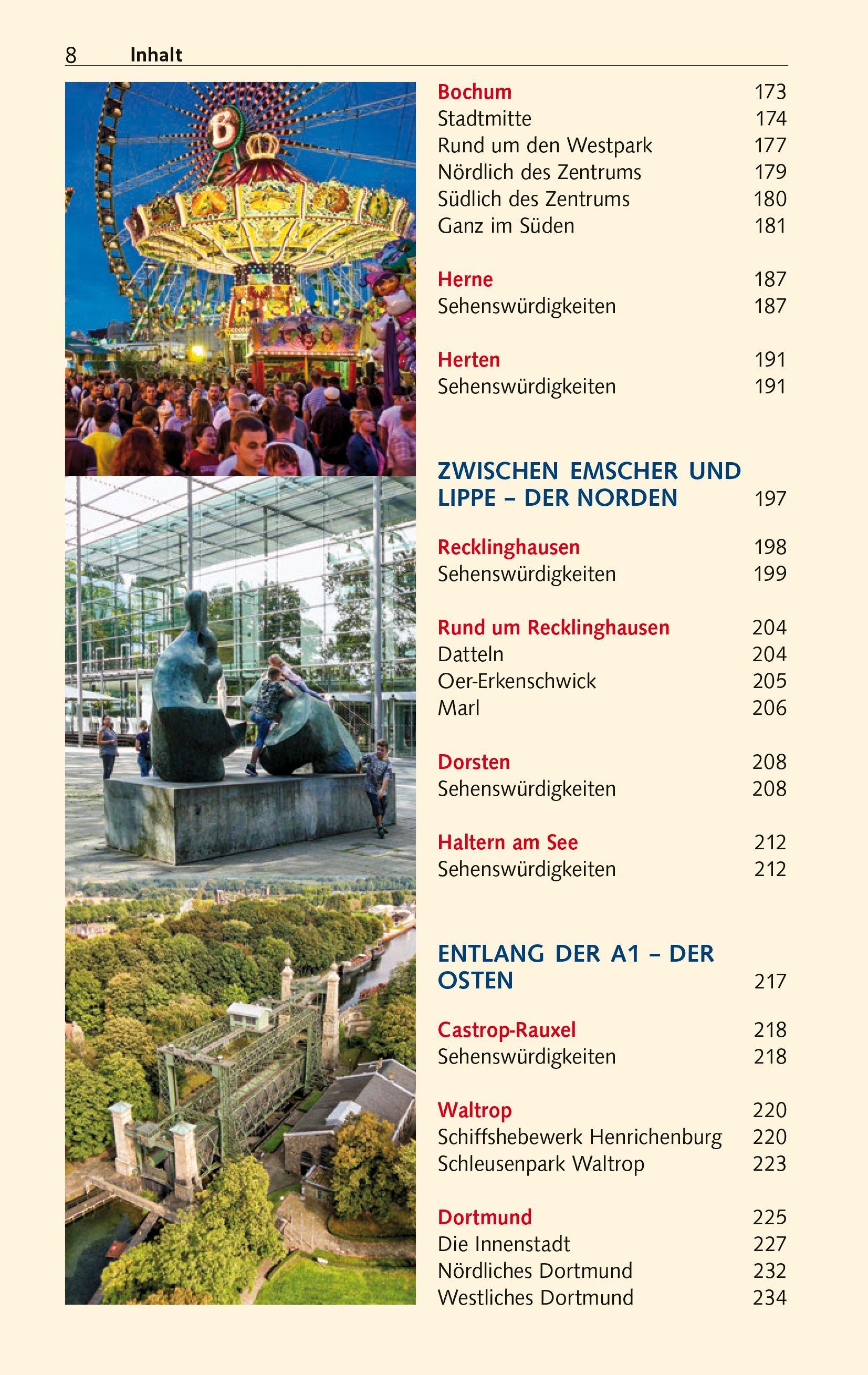 Beispielinhalt (Bild) TRESCHER Reiseführer Ruhrgebiet