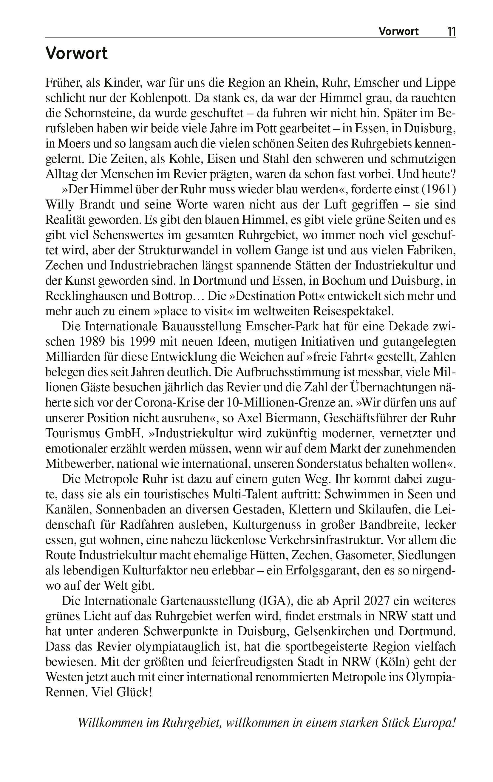 Beispielinhalt (Bild) TRESCHER Reiseführer Ruhrgebiet