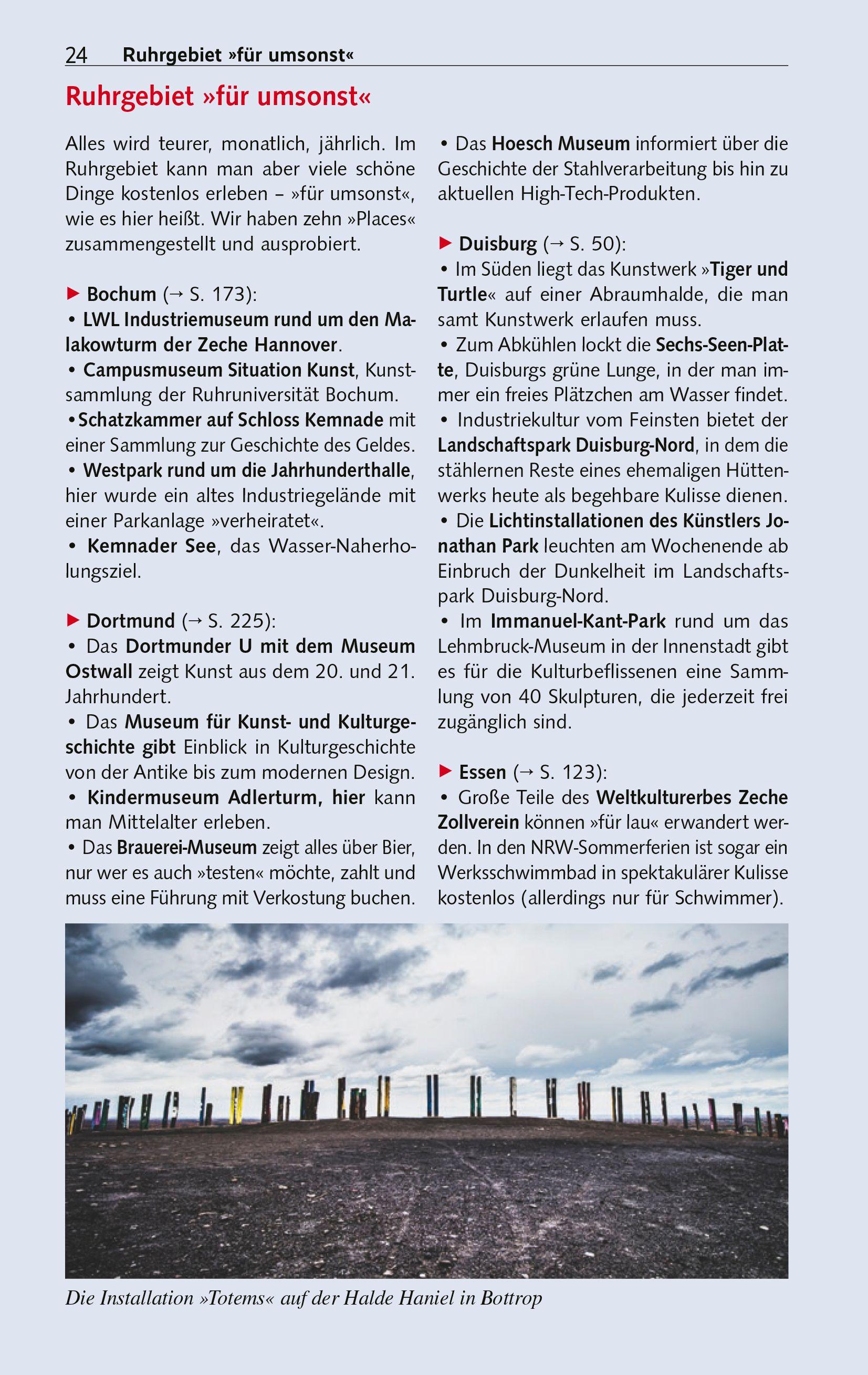 Beispielinhalt (Bild) TRESCHER Reiseführer Ruhrgebiet