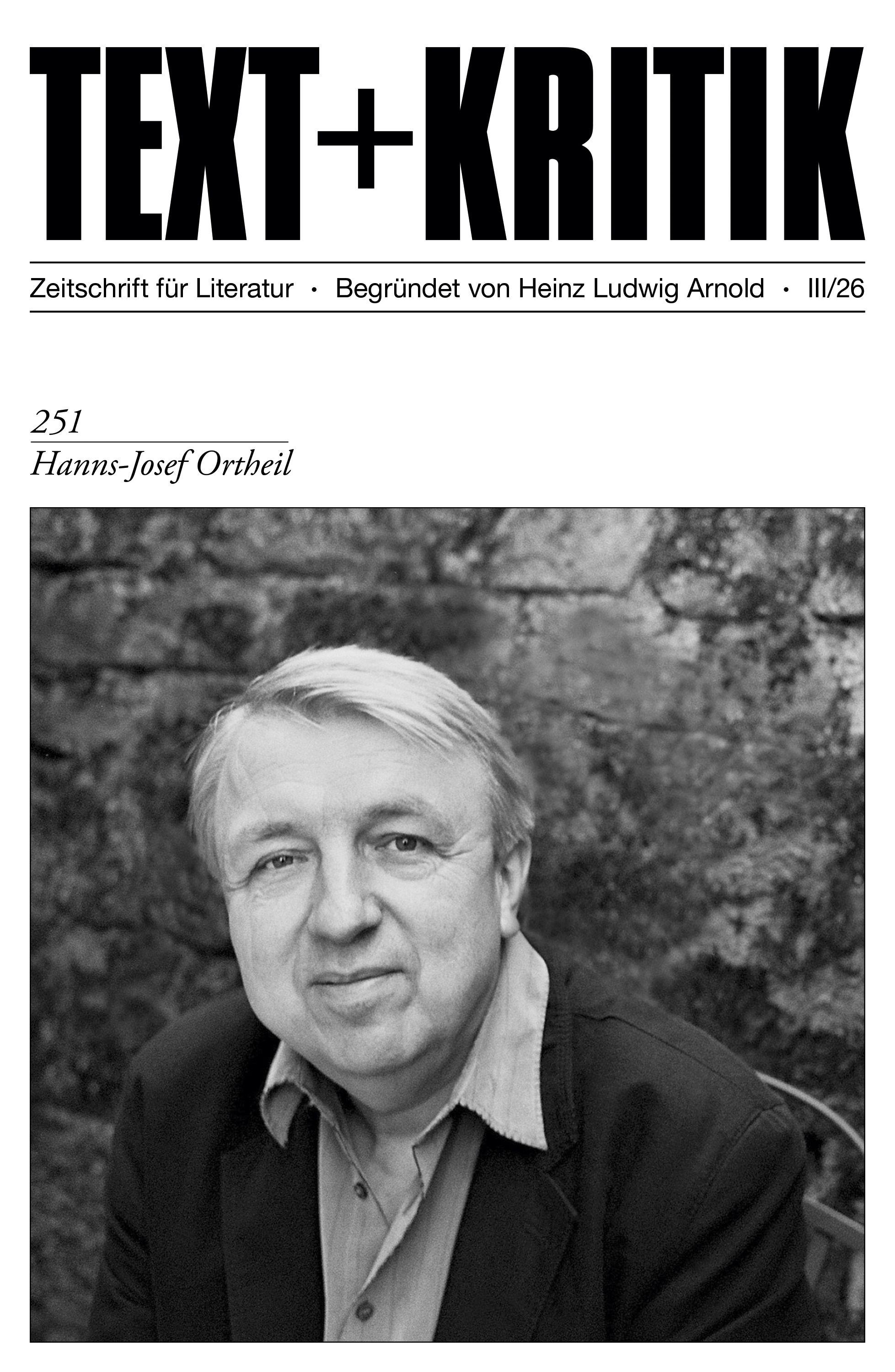 Vorderes Coverbild Hanns-Josef Ortheil