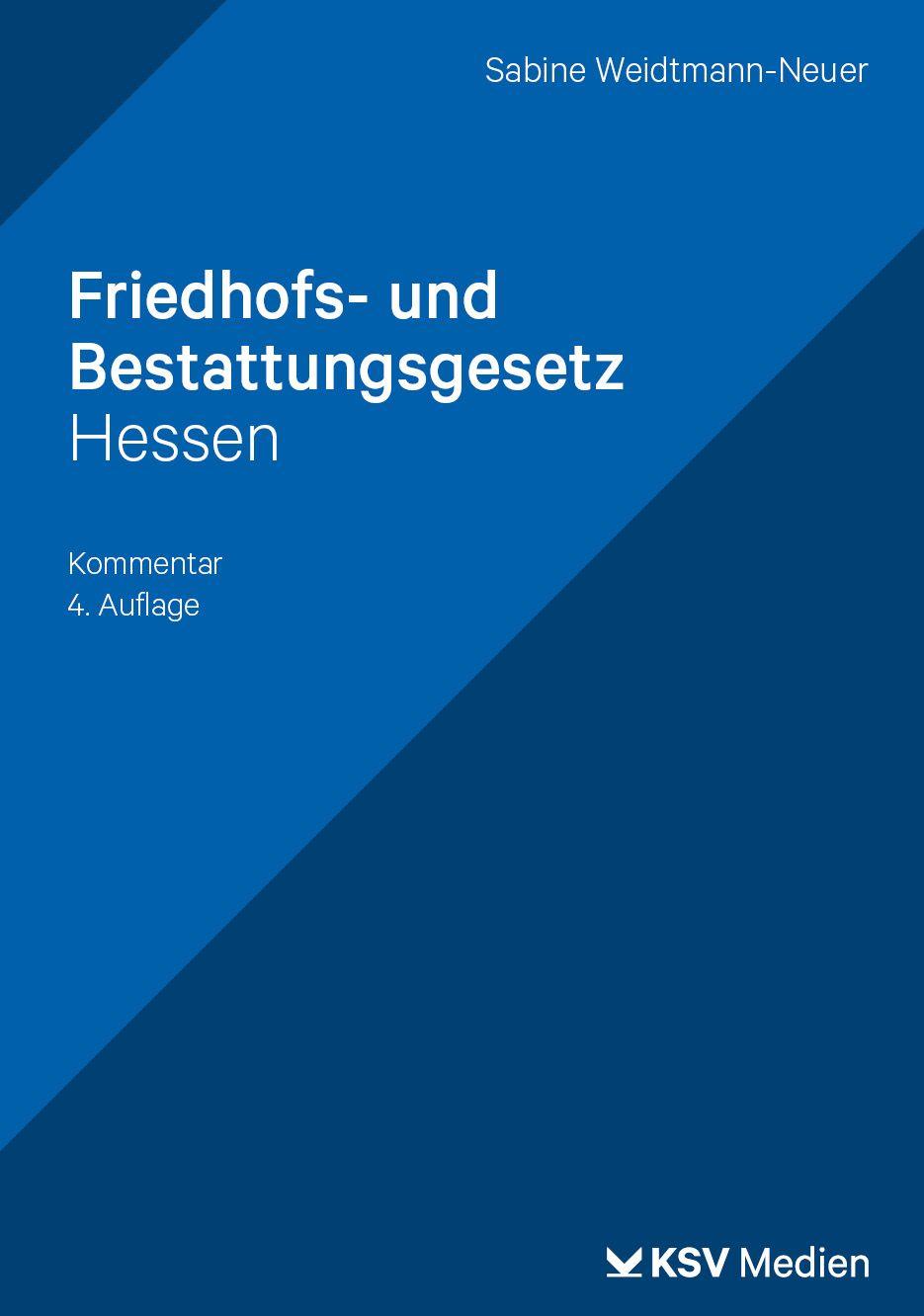 Vorderes Coverbild Friedhofs- und Bestattungsgesetz Hessen