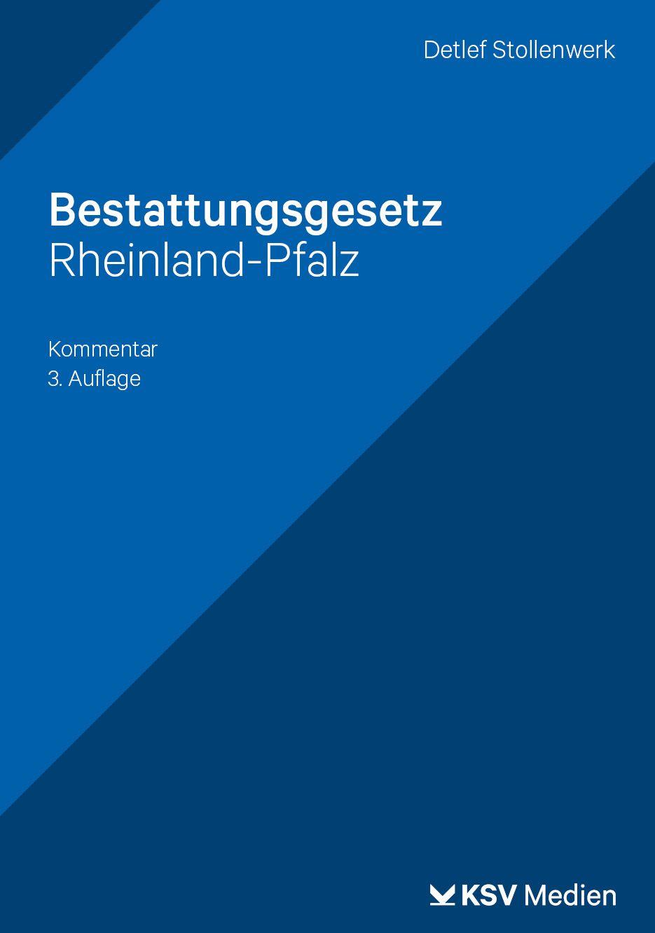 Vorderes Coverbild Bestattungsgesetz Rheinland-Pfalz