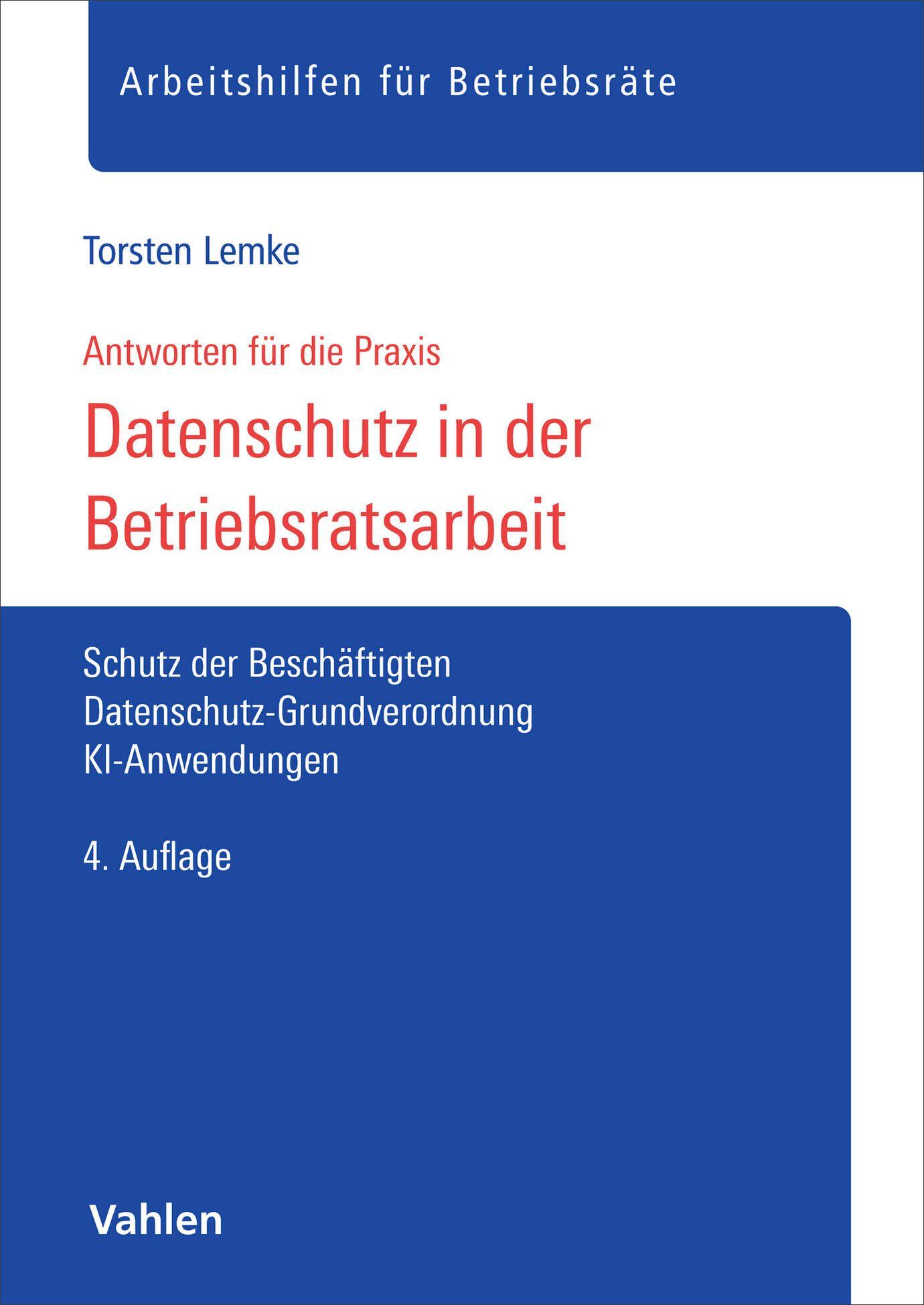 Vorderes Coverbild Datenschutz in der Betriebsratsarbeit