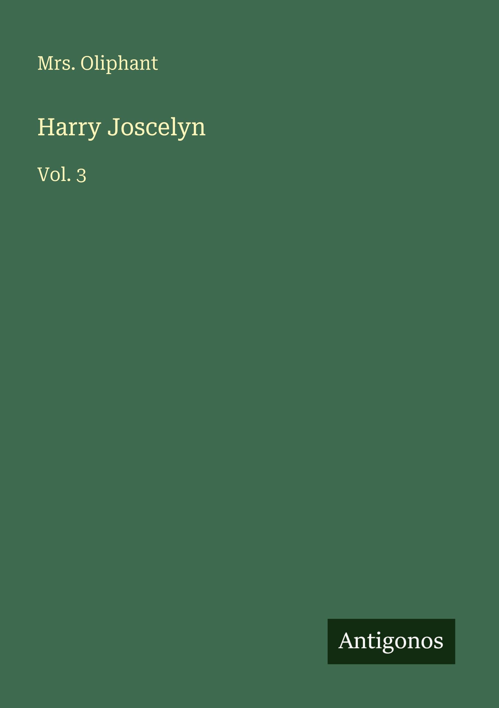 Vorderes Coverbild Harry Joscelyn