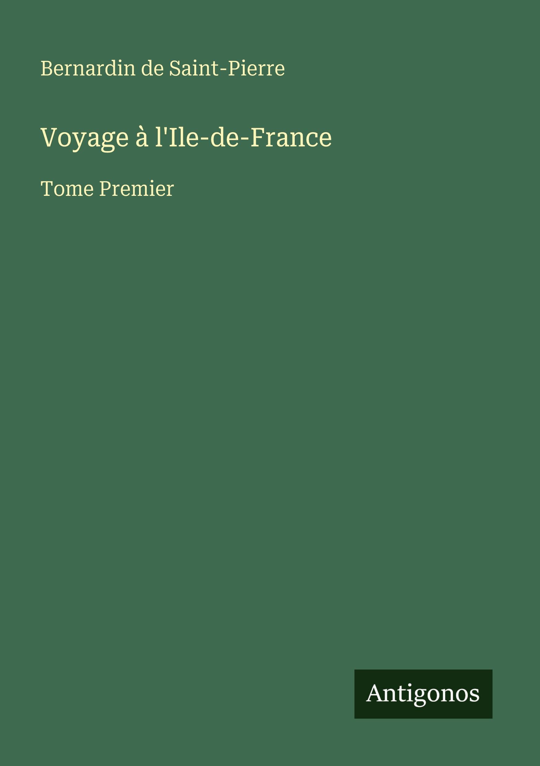 Vorderes Coverbild Voyage à l'Ile-de-France