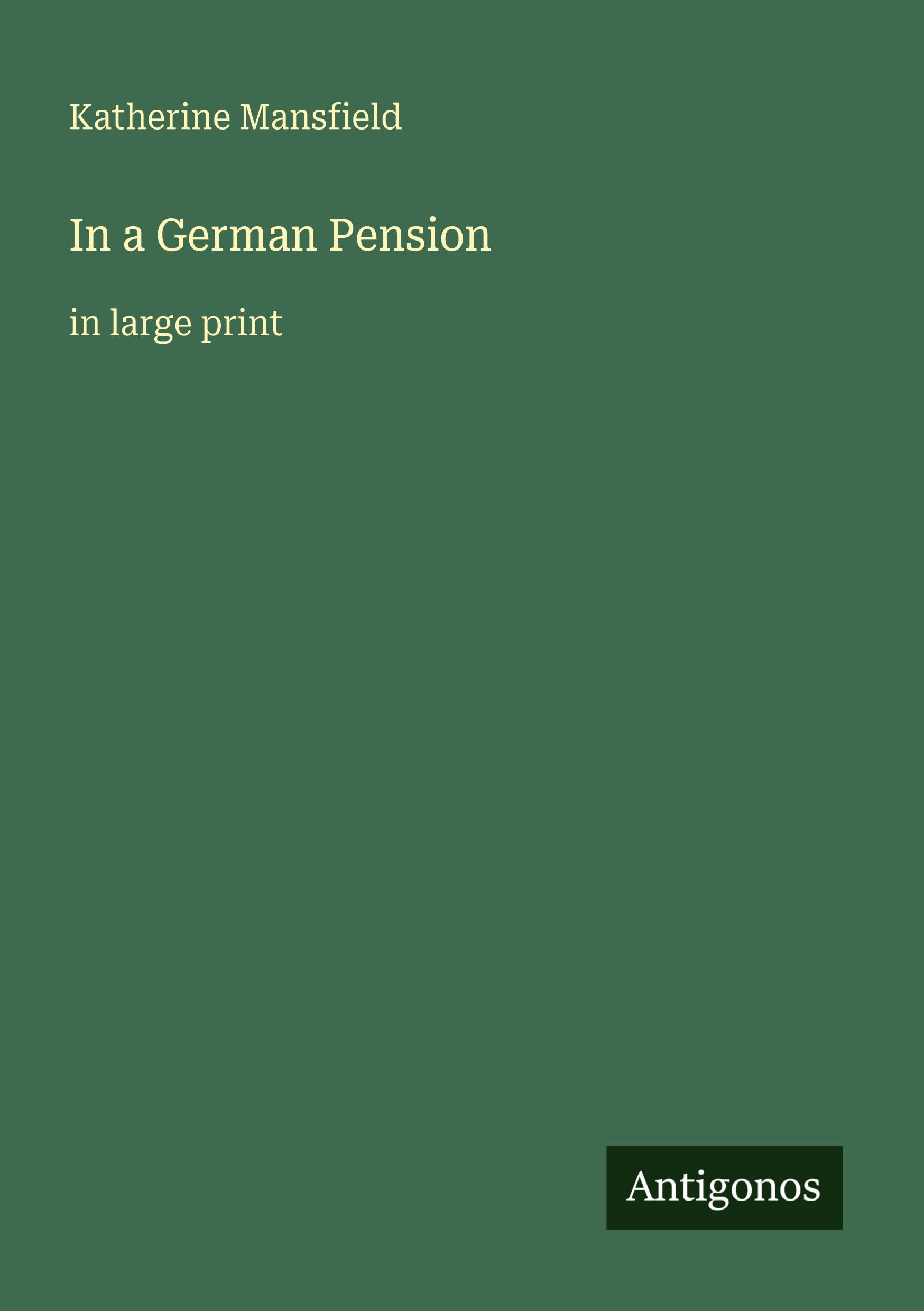 Vorderes Coverbild In a German Pension